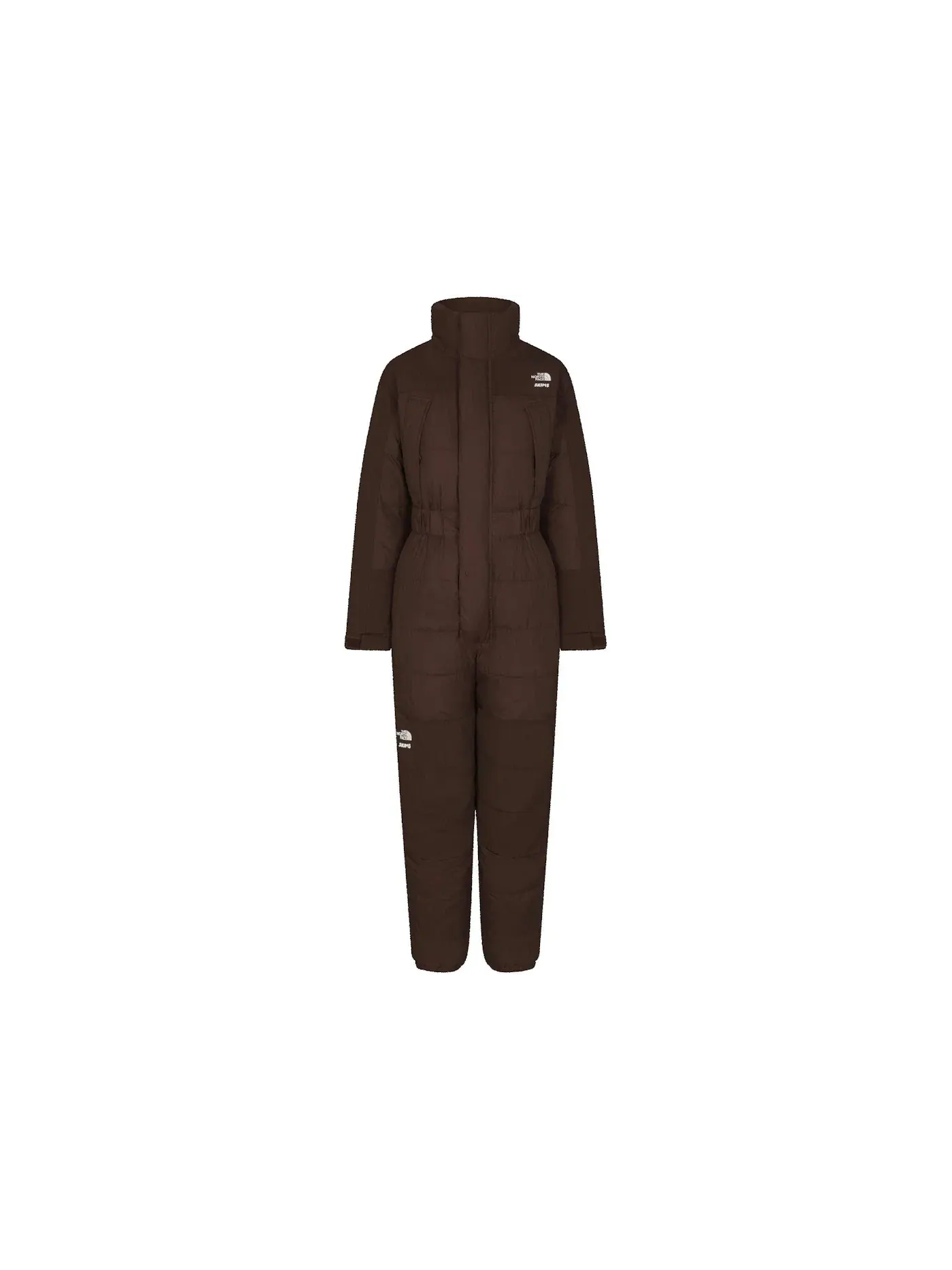 Женский утепленный комбинезон с принтом SKIMS x TNF Down One Piece — изображение 1 из 2, какао