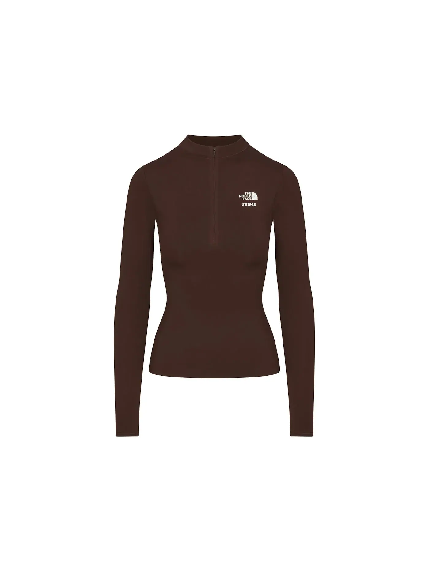 Женская футболка с длинным рукавом Long Sleeve Top SKIMS — изображение 1 из 2, какао