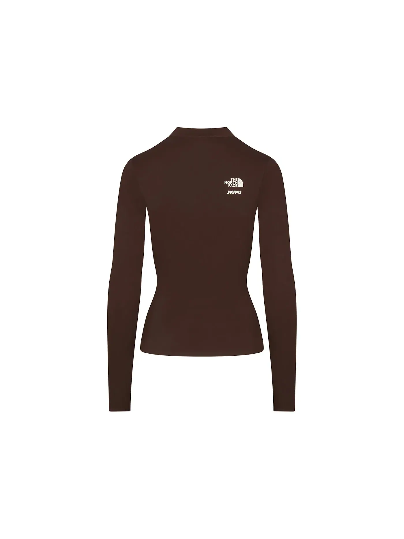 Женская футболка с длинным рукавом Long Sleeve Top SKIMS — изображение 2 из 2, какао