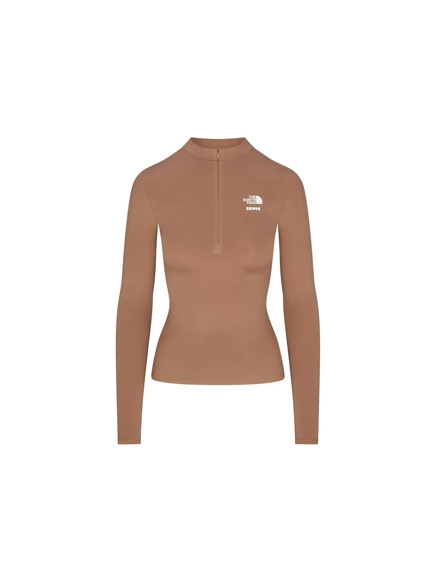 Женская футболка с длинным рукавом SKIMS x TNF Refina Long Sleeve Top — изображение 1 из 2, сиенна