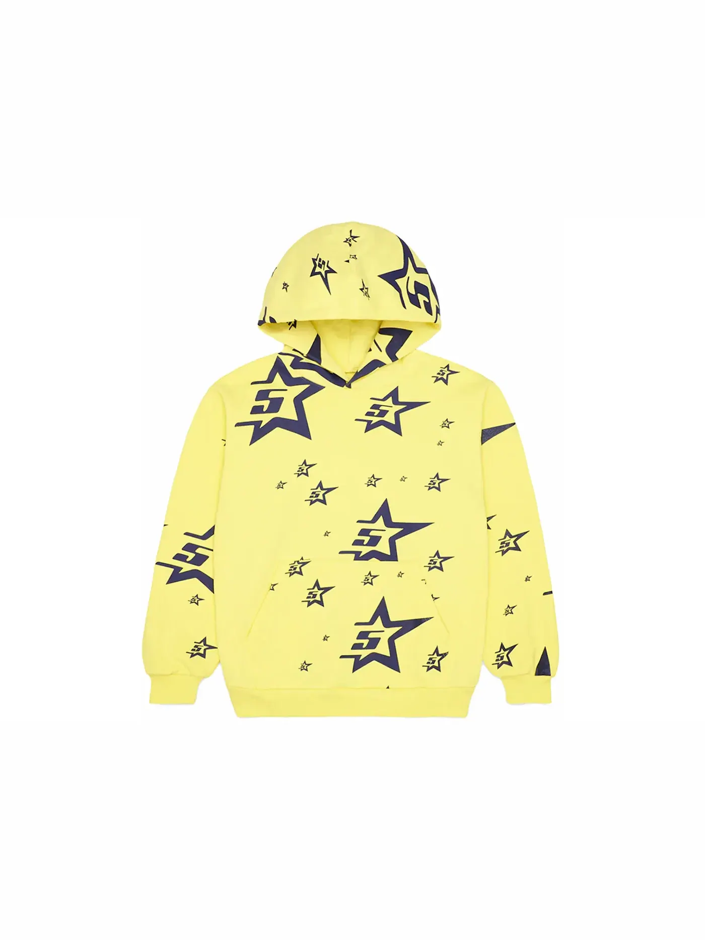 Мужская худи с принтом Sp5der 5Star Hoodie Yellow — изображение 1 из 2, желтый