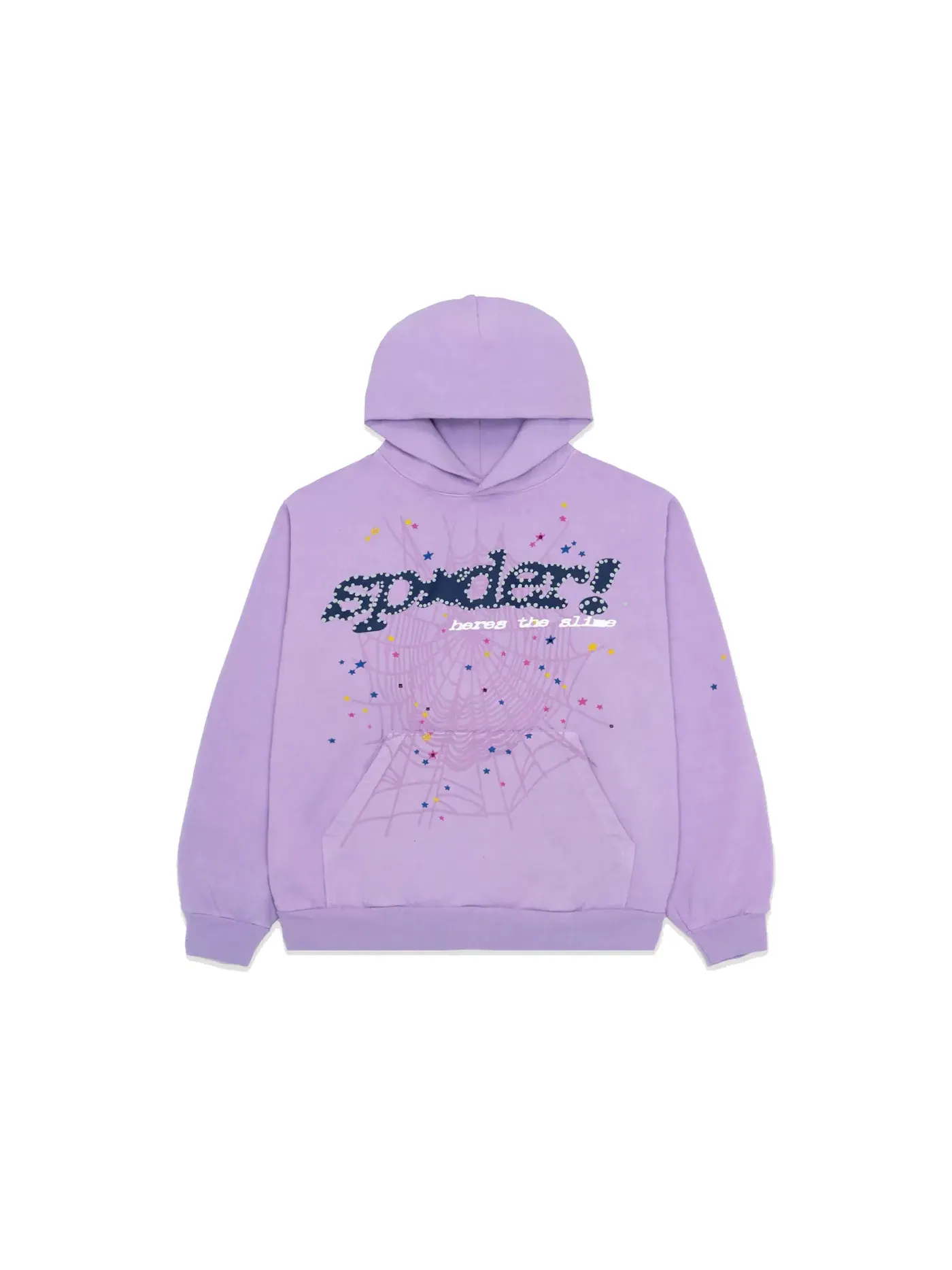 Мужская худи с принтом Acai Hoodie Sp5der — изображение 1 из 2, фиолетовый