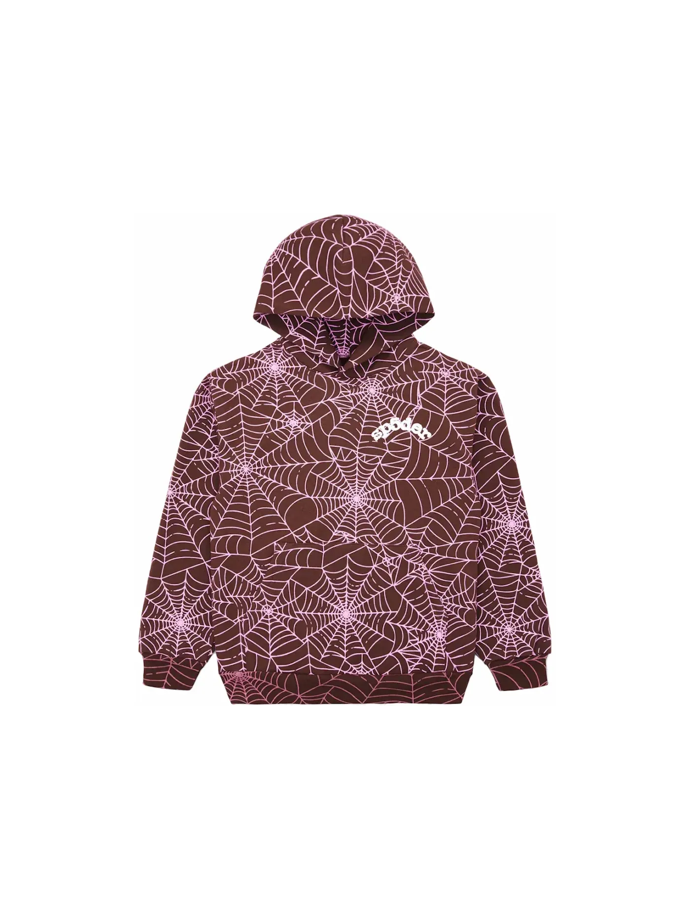 Мужской худи с принтом Sp5der Hoodie Sp5der — изображение 1 из 2, коричневый