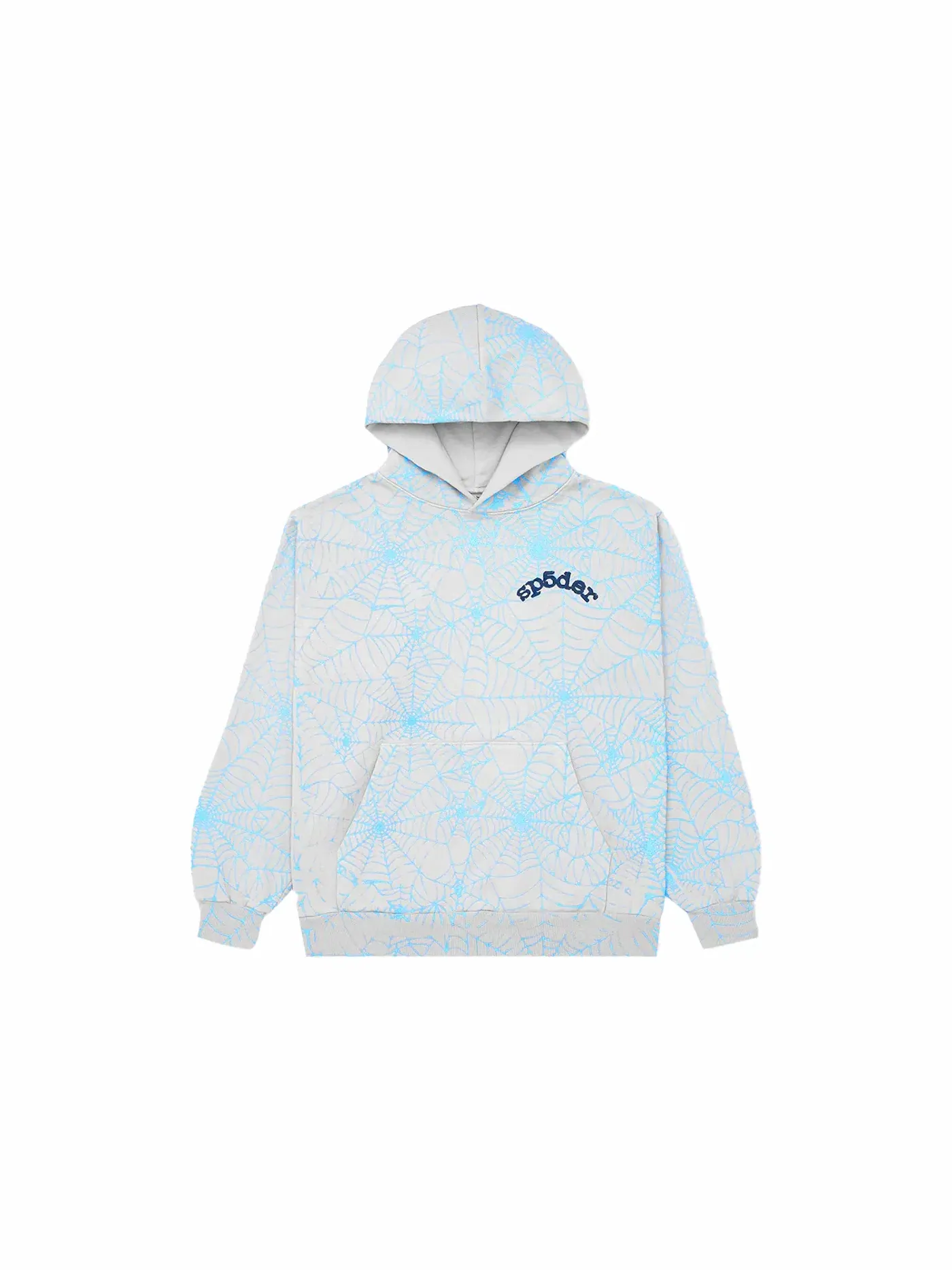 Детский худи с принтом Sp5der AOP Web Hoodie — изображение 1 из 2, серый