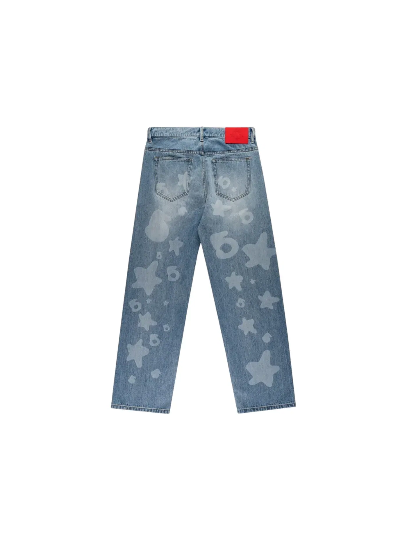 Мужские джинсы с потертостями Denim Sp5der — изображение 2 из 2, светлый синий