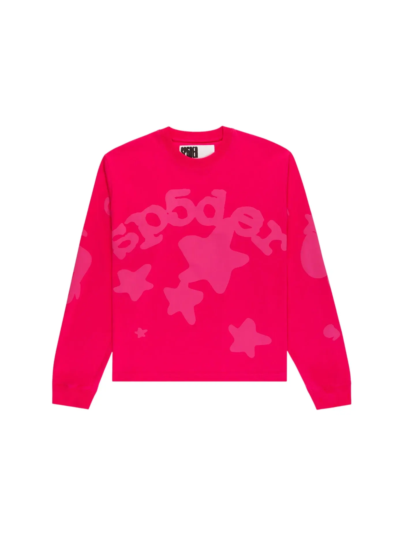 Мужской лонгслив с принтом Sp5der Longsleeve Sp5der — изображение 1 из 2, розовый