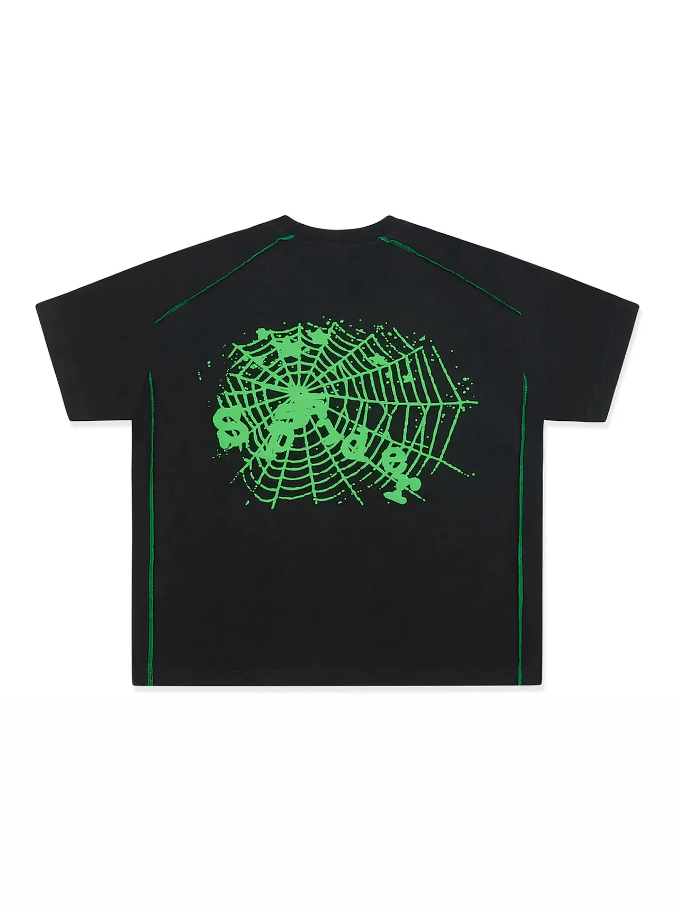 Мужская футболка с контрастной строчкой Sp5der Tee — изображение 2 из 2, черный