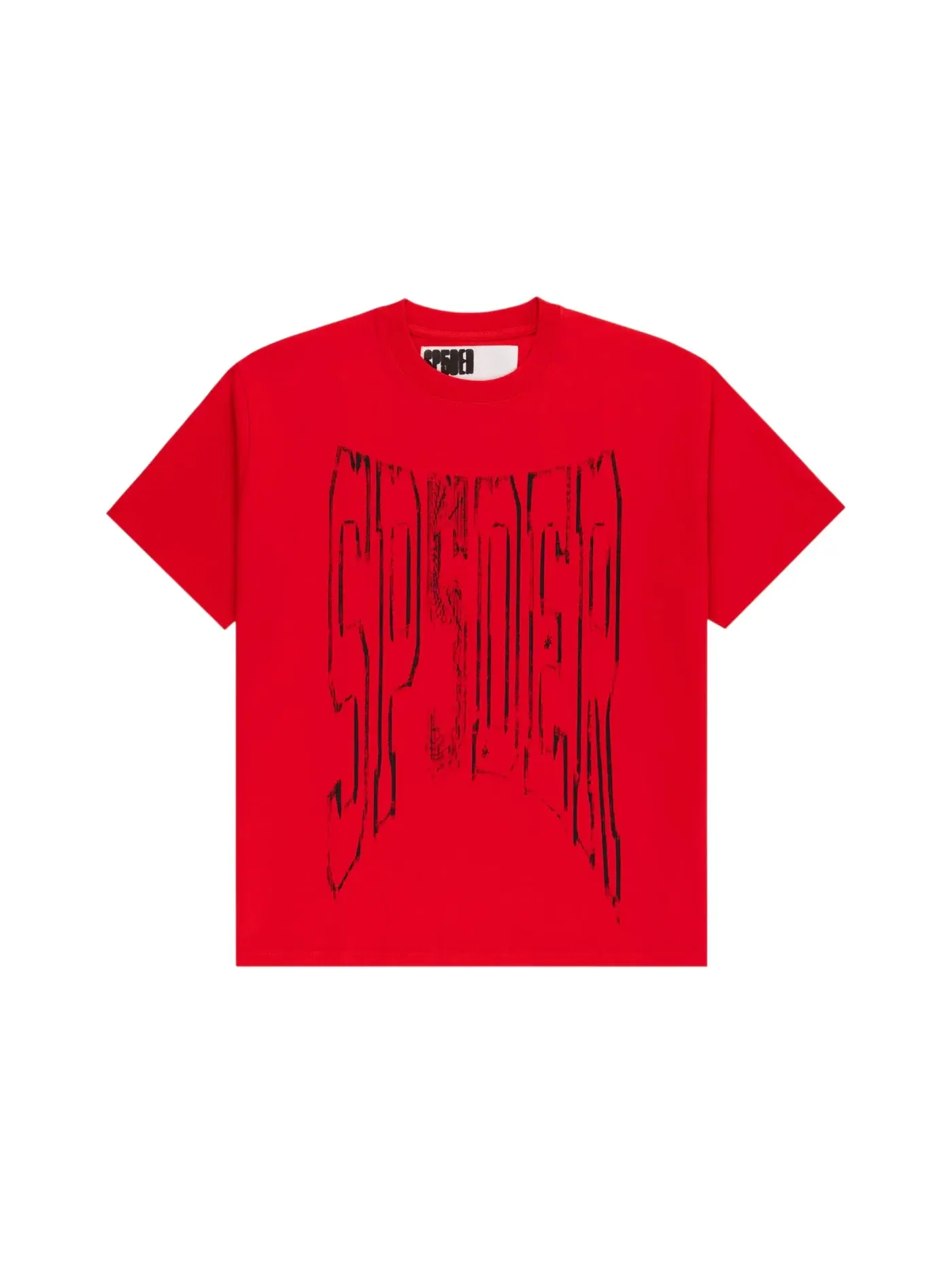Мужская футболка с принтом Sp5der Diffused Collegiate Tee Red — изображение 1 из 2, красный