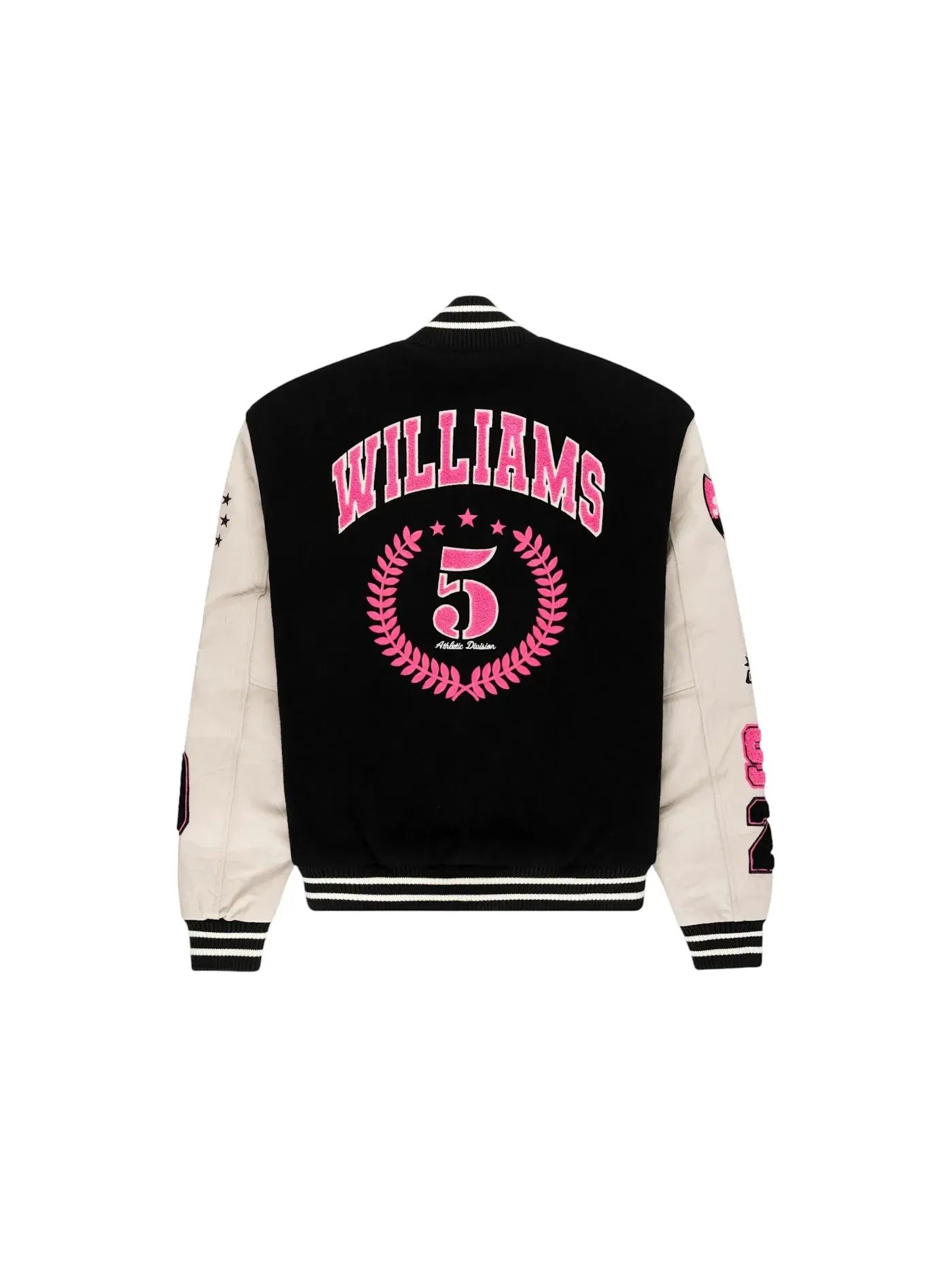 Унисекс-куртка с принтом Sp5der Division 5 Varsity Jacket — изображение 2 из 2, черный