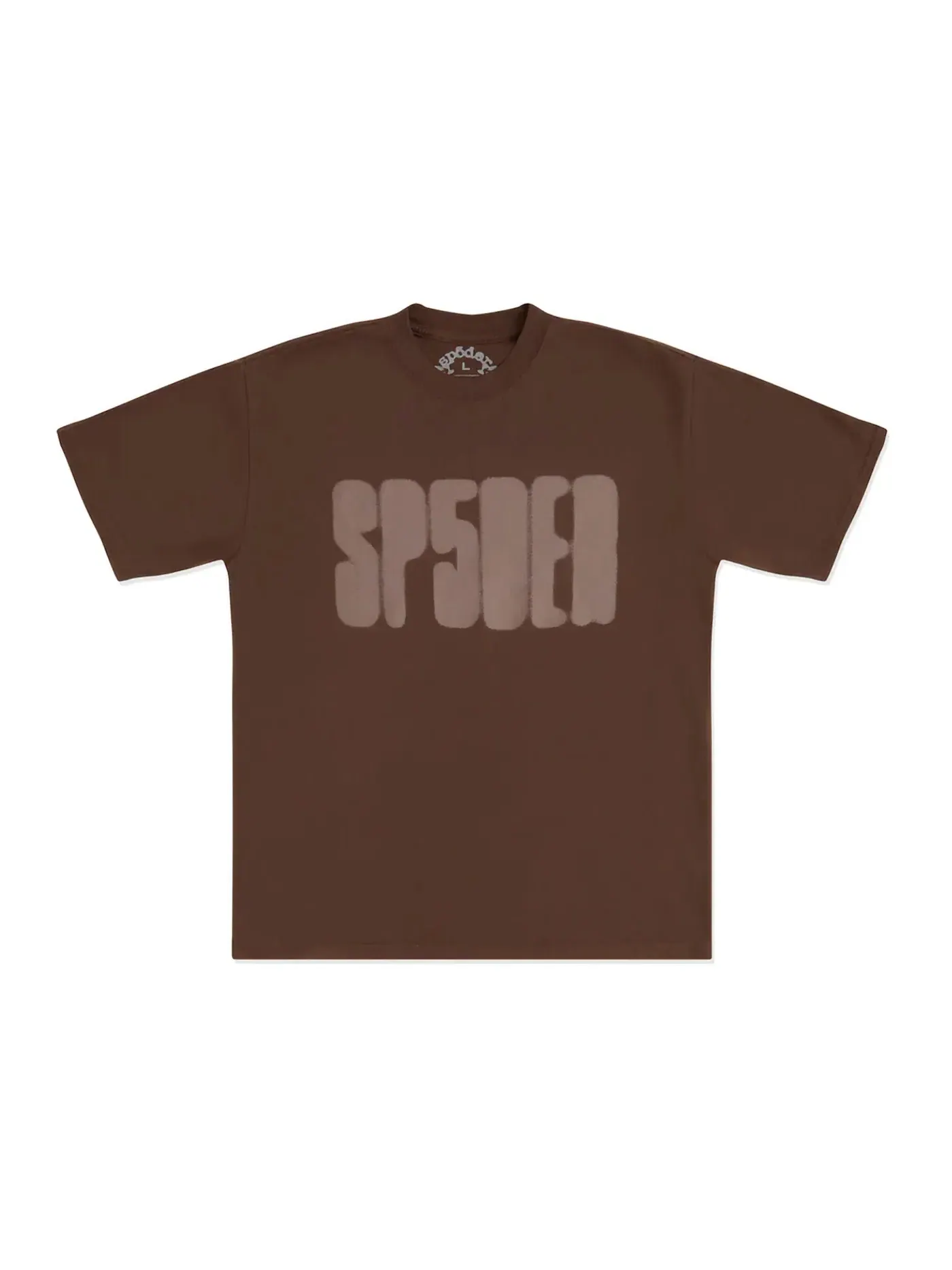 Мужская футболка с принтом Sp5der Focused Logo Tee Sp5der — изображение 1 из 2, коричневый