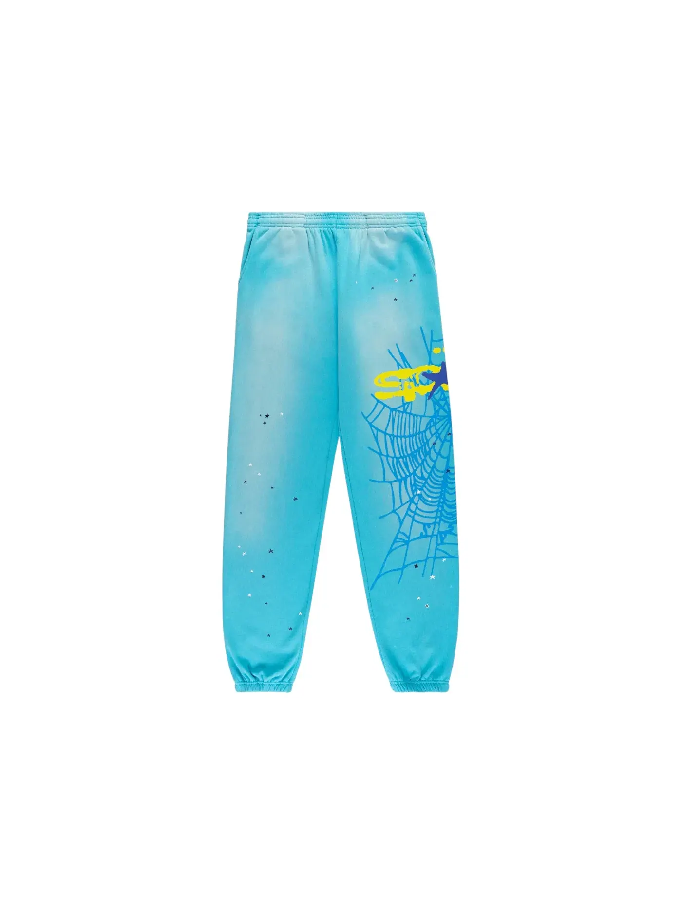 Мужские спортивные штаны с принтом Sp5der Heavy Web Sweatpant — изображение 1 из 2, голубой