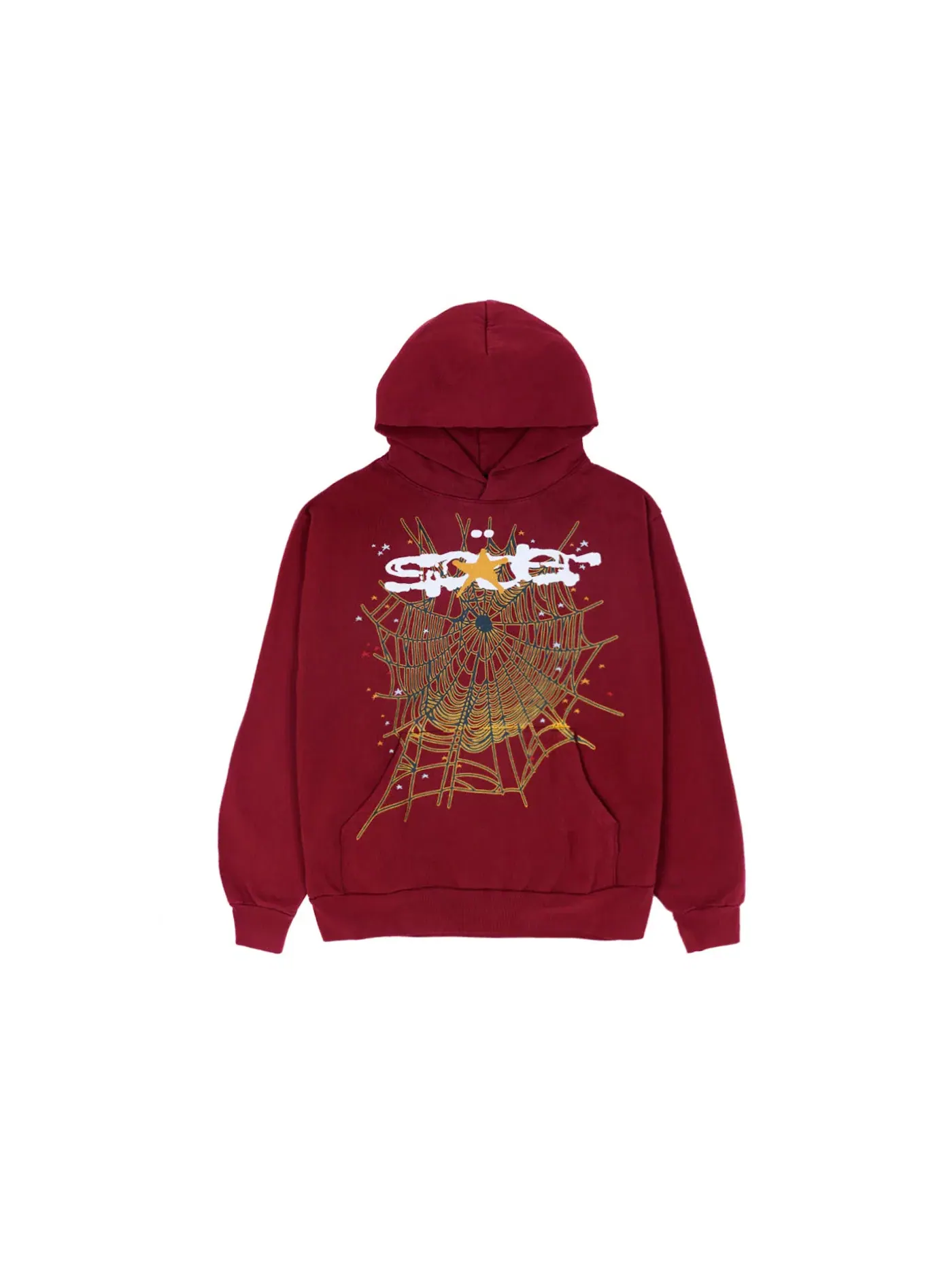 Мужская худи с принтом Sp5der Hoodie — изображение 1 из 3, коричневый