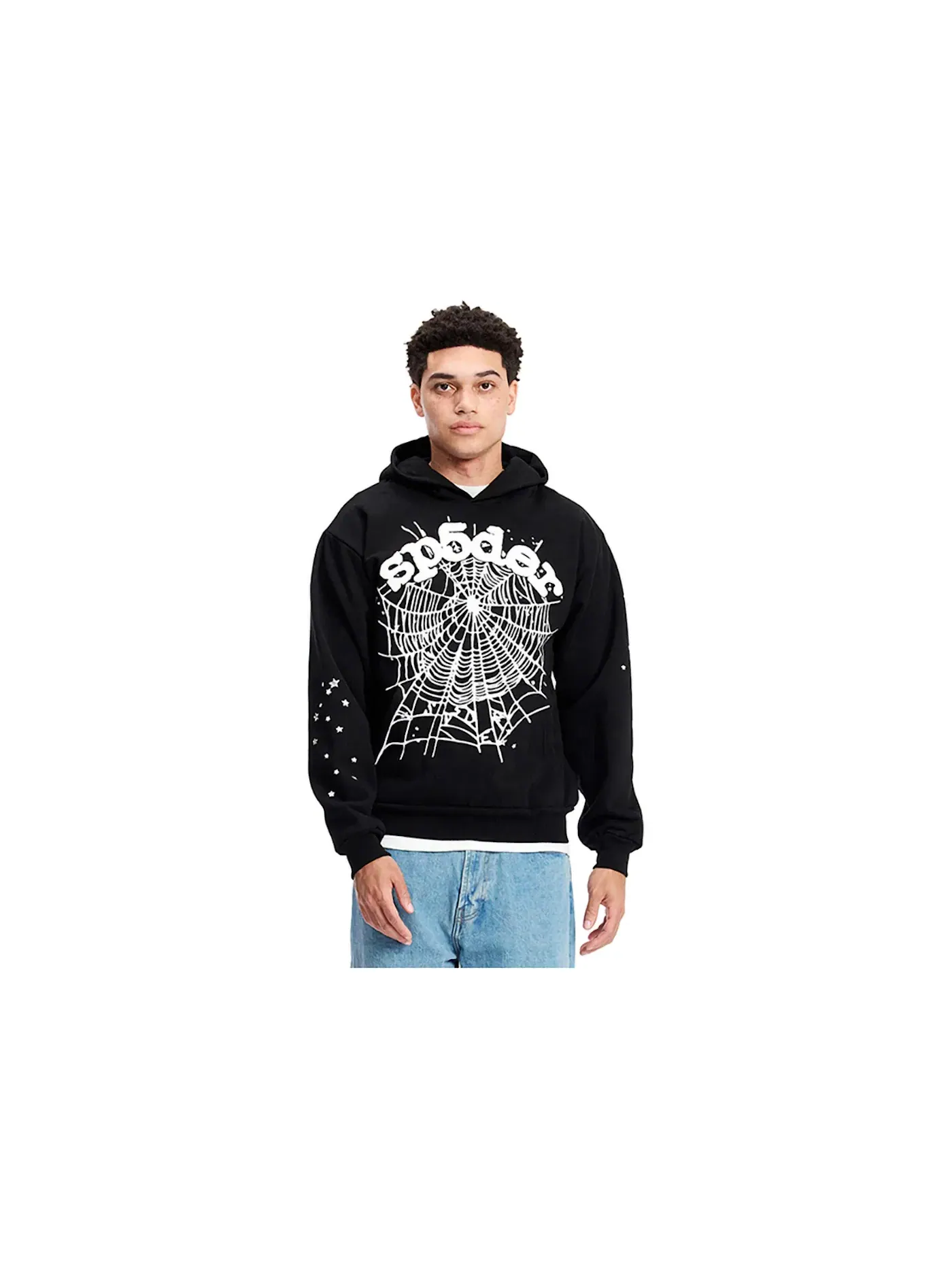 Мужской худи с принтом Sp5der OG Web Hoodie Sp5der — изображение 3 из 3, черный