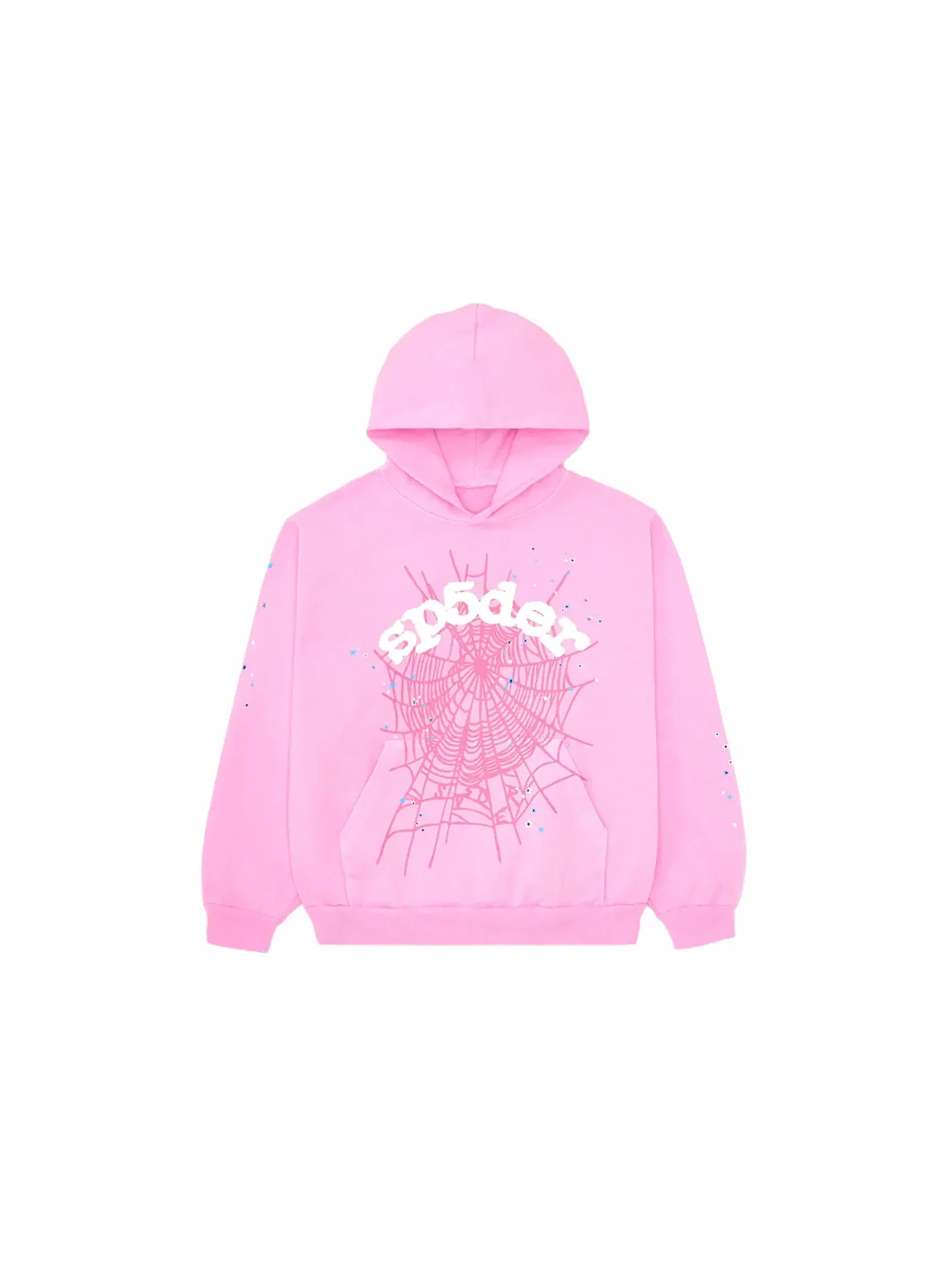 Детский худи с принтом OG Web Hoodie Sp5der — изображение 1 из 2, розовый