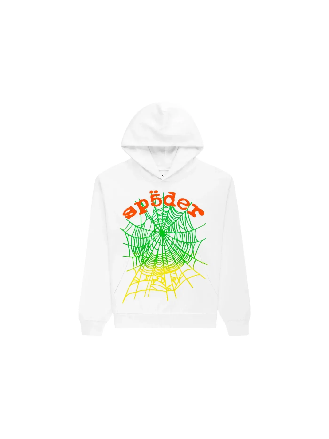Мужская худи с градиентным принтом Sp5der OG Web V2 Gradient Hoodie — изображение 1 из 2, белый