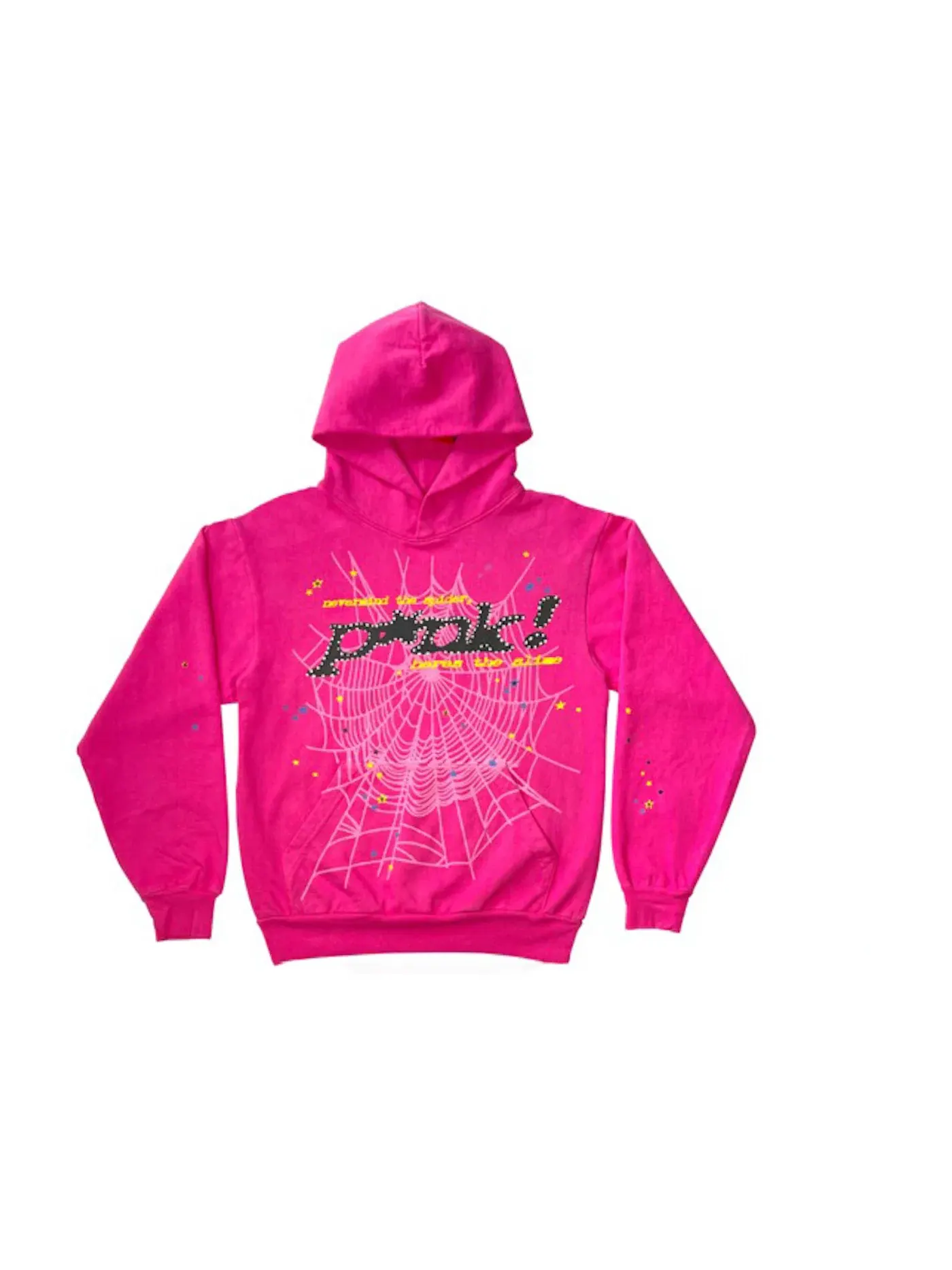 Мужская худи с принтом Sp5der P*NK Hoodie Sp5der — изображение 1 из 1, розовый