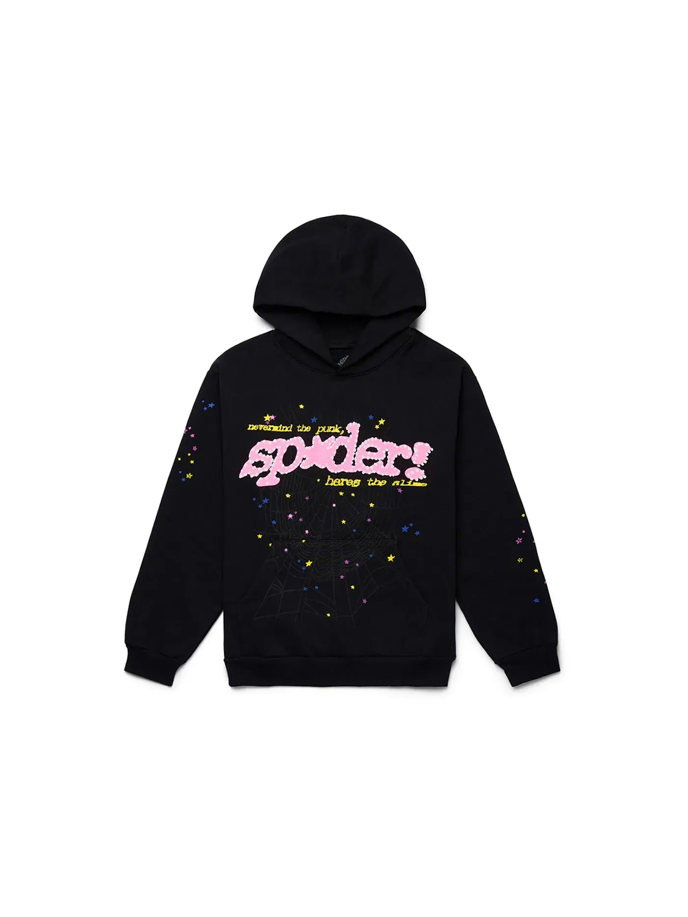 Мужской худи с принтом Sp5der P*NK V2 Hoodie Sp5der — изображение 1 из 3, черный