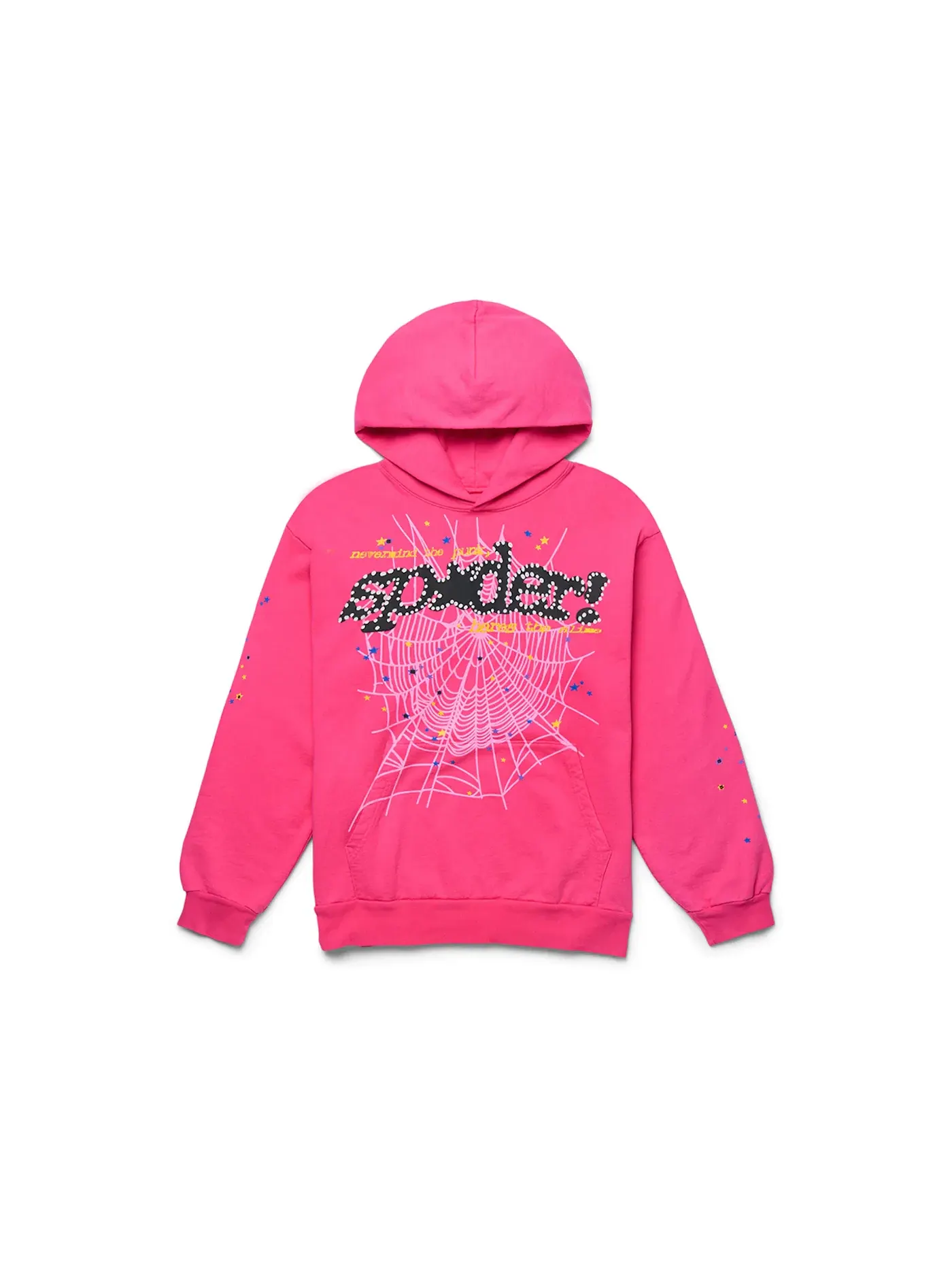 Мужская худи с принтом Sp5der P*NK V2 Hoodie Sp5der — изображение 1 из 4, розовый