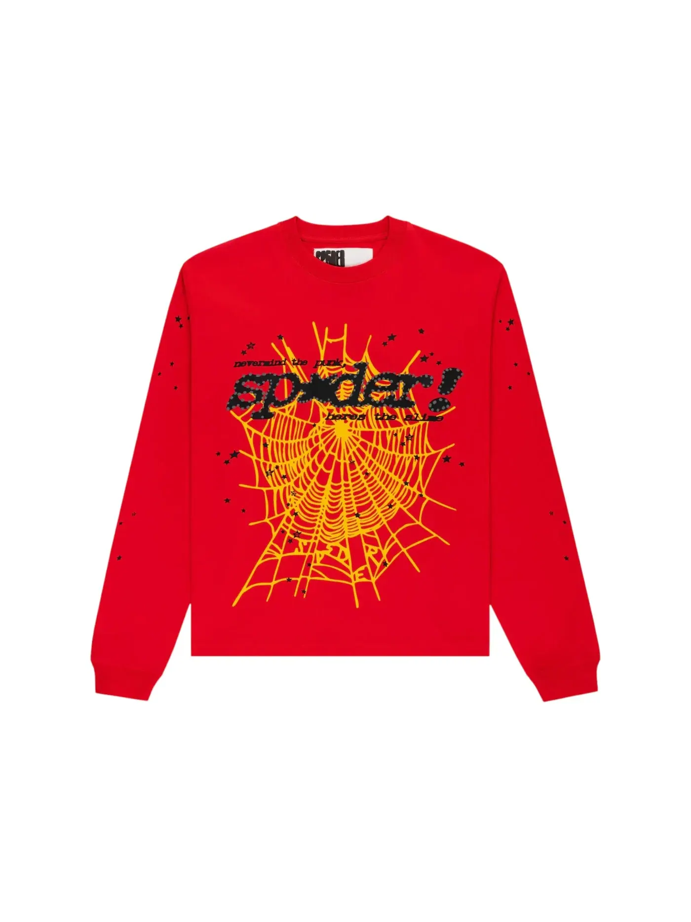 Мужской лонгслив с принтом Sp5der Punk V2 Longsleeve — изображение 1 из 2, красный