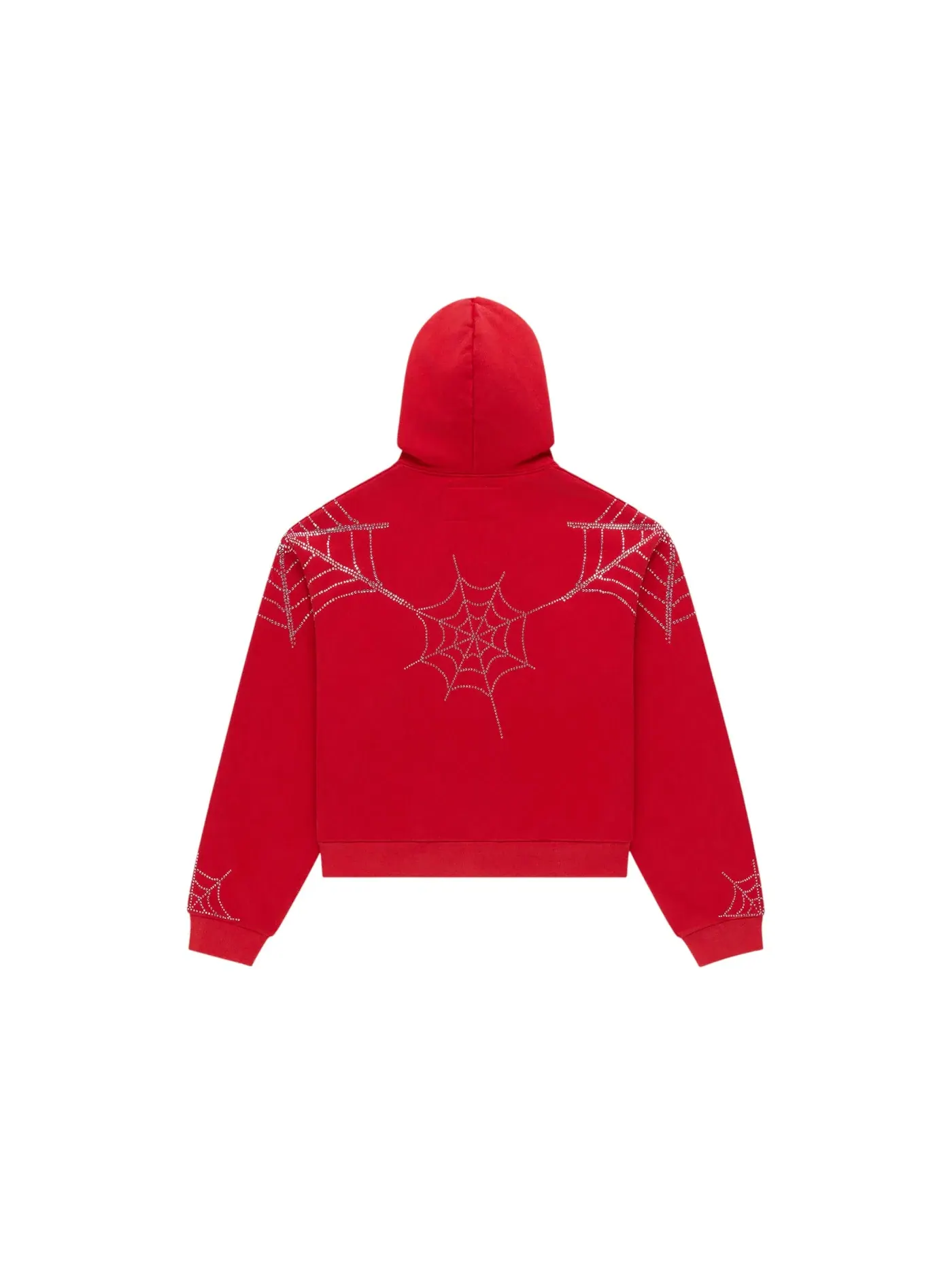 Детский худи с принтом Rhinestone Web Hoodie Sp5der — изображение 2 из 2, красный