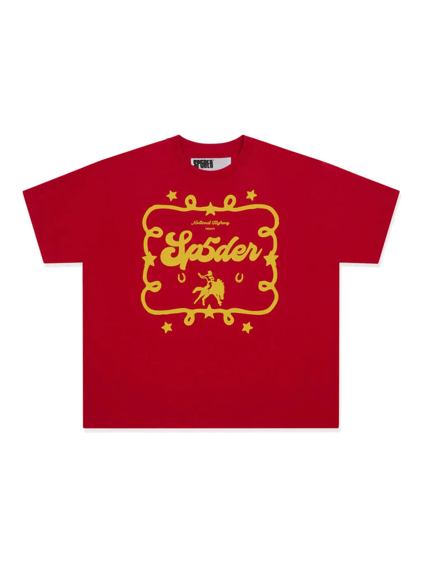 Мужская футболка с принтом Sp5der Rodeo Poster Tee — изображение 1 из 1, красный