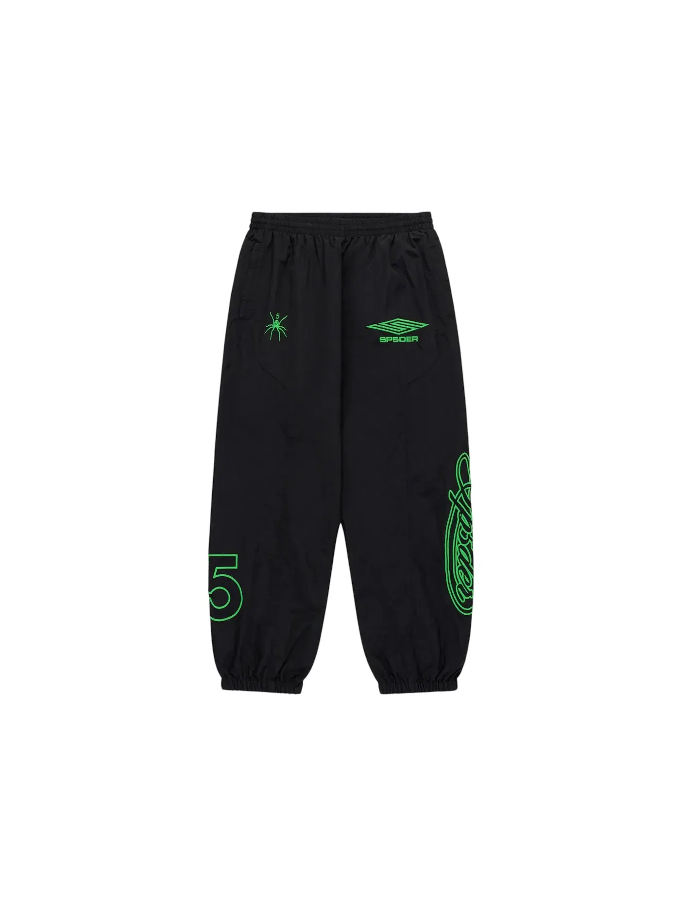Мужские спортивные штаны с принтом Sp5der Script Warm Up Pant Sp5der — изображение 1 из 2, черный