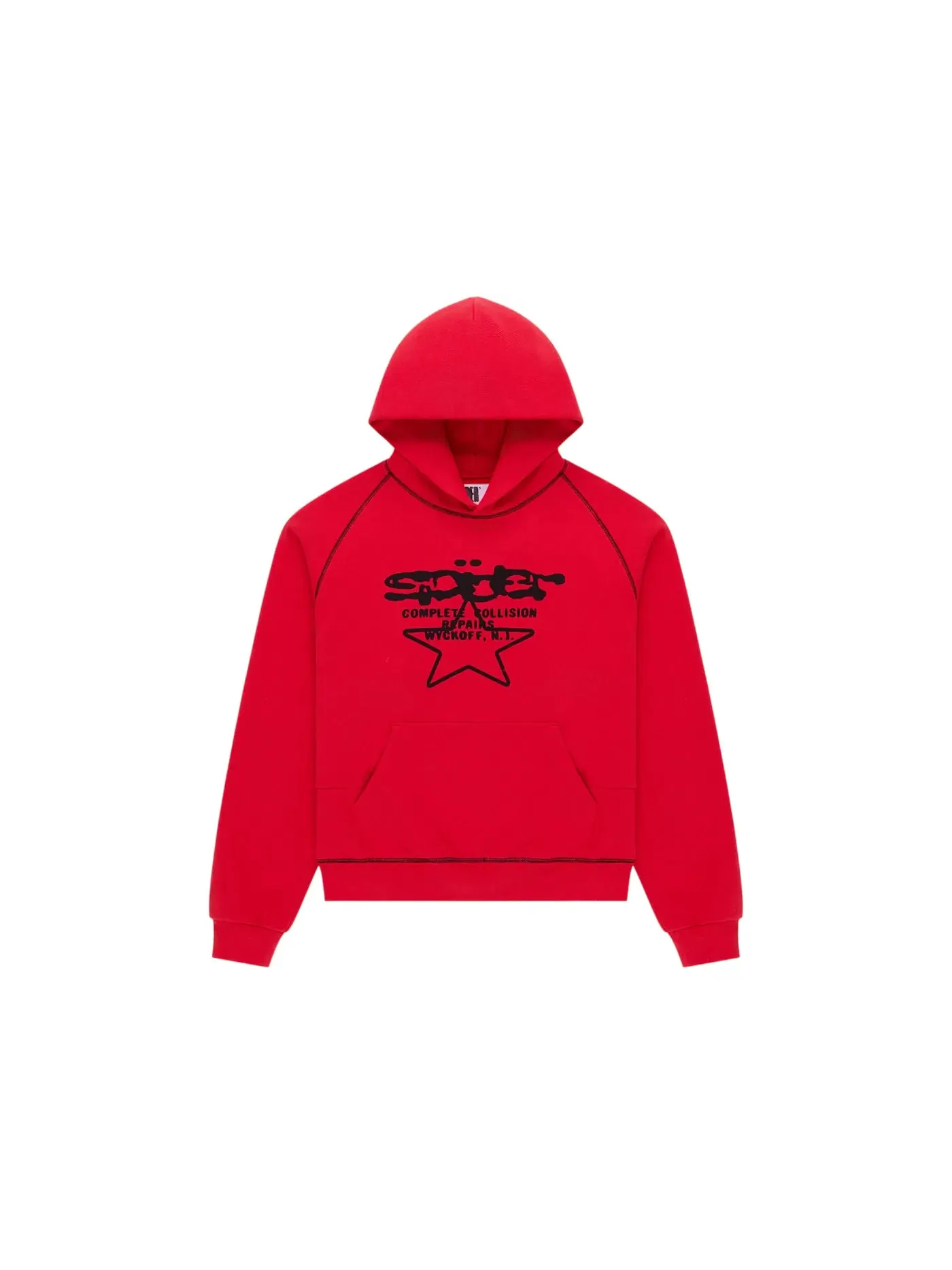 Унисекс худи Sp5der Splat Collision Hoodie — изображение 1 из 2, красный