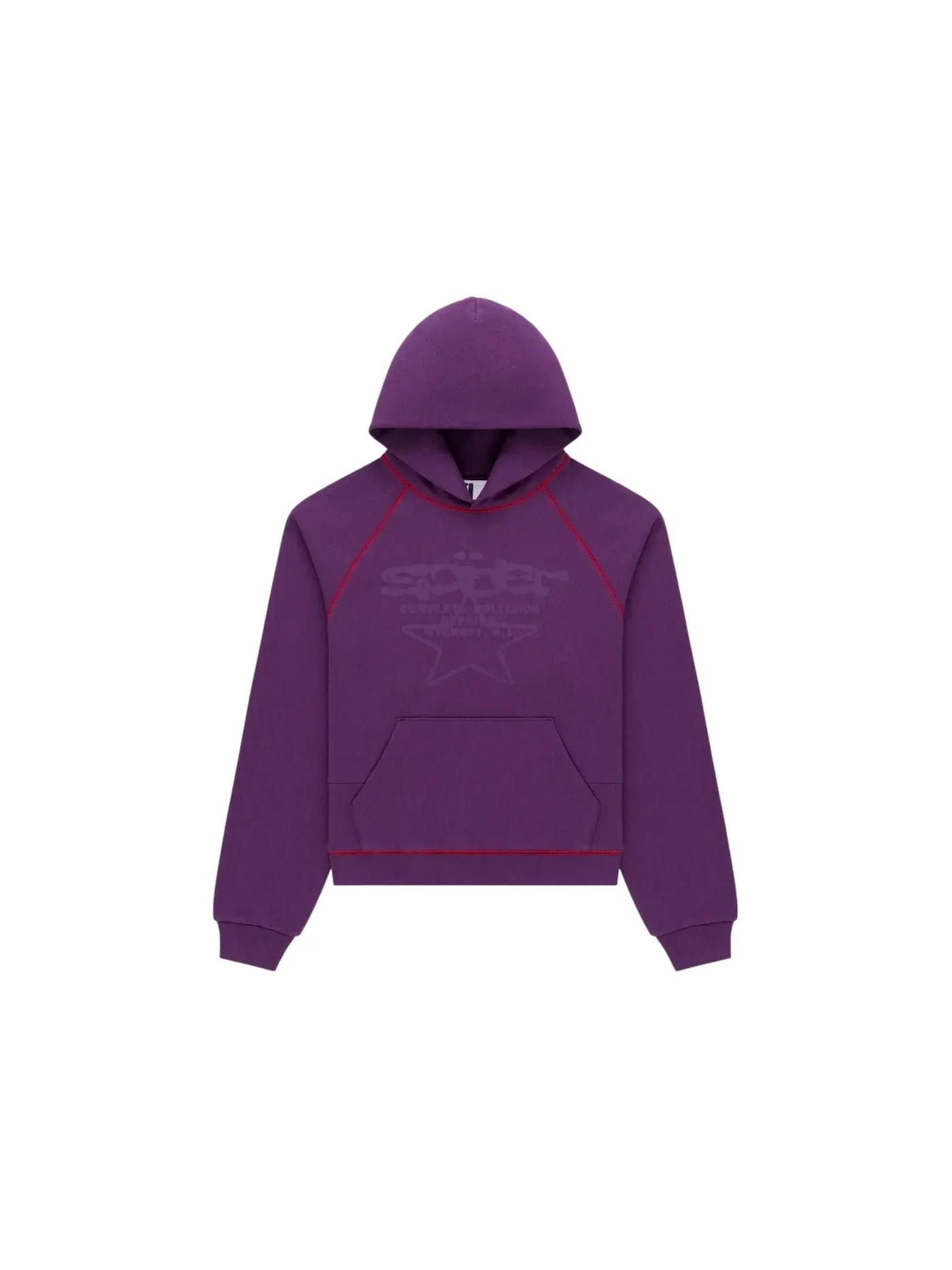 Детский худи с принтом Sp5der Splat Collision Hoodie Sp5der — изображение 1 из 2, фиолетовый
