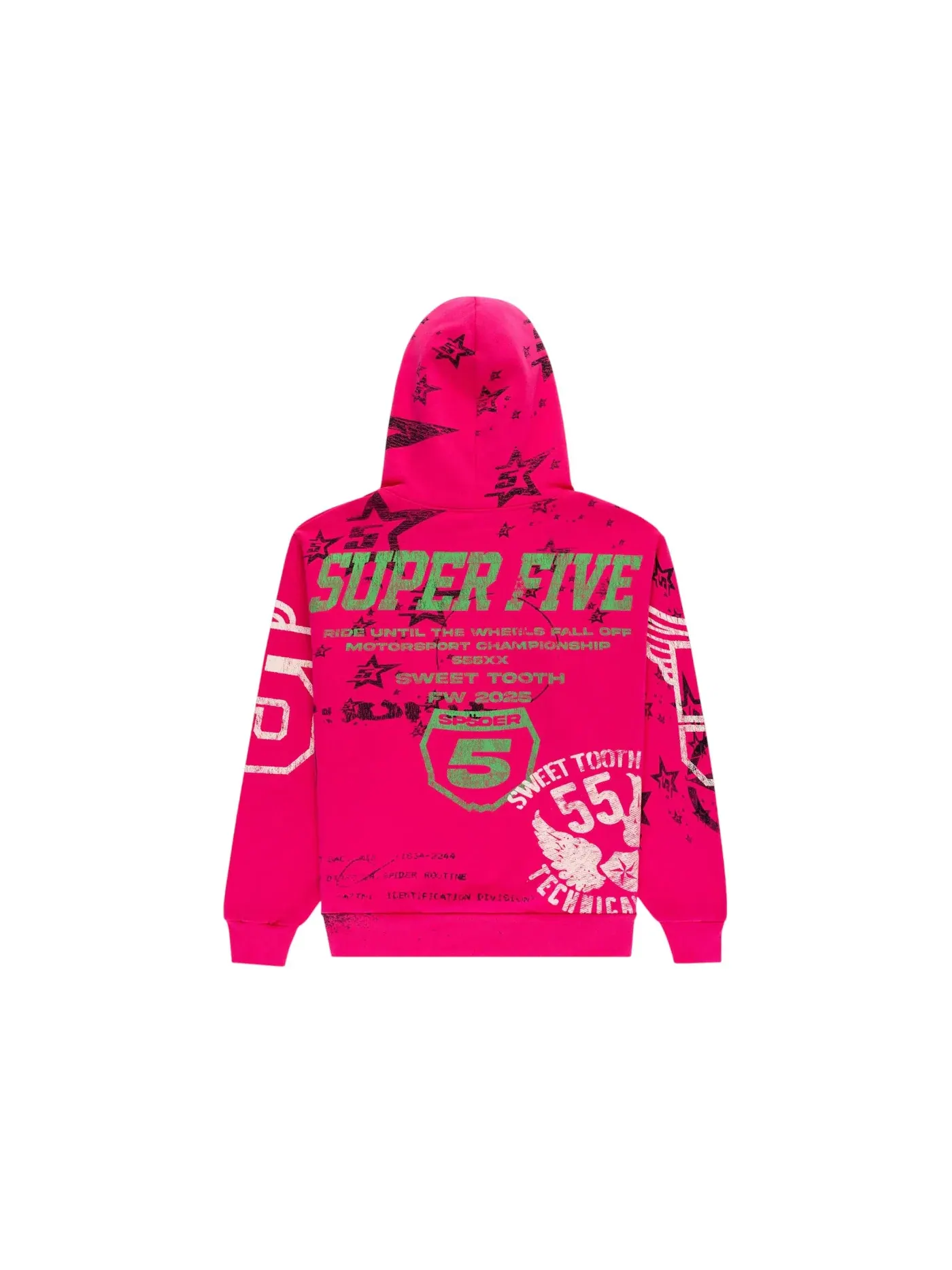 Мужской худи с принтом Sp5der Hoodie — изображение 2 из 2, розовый