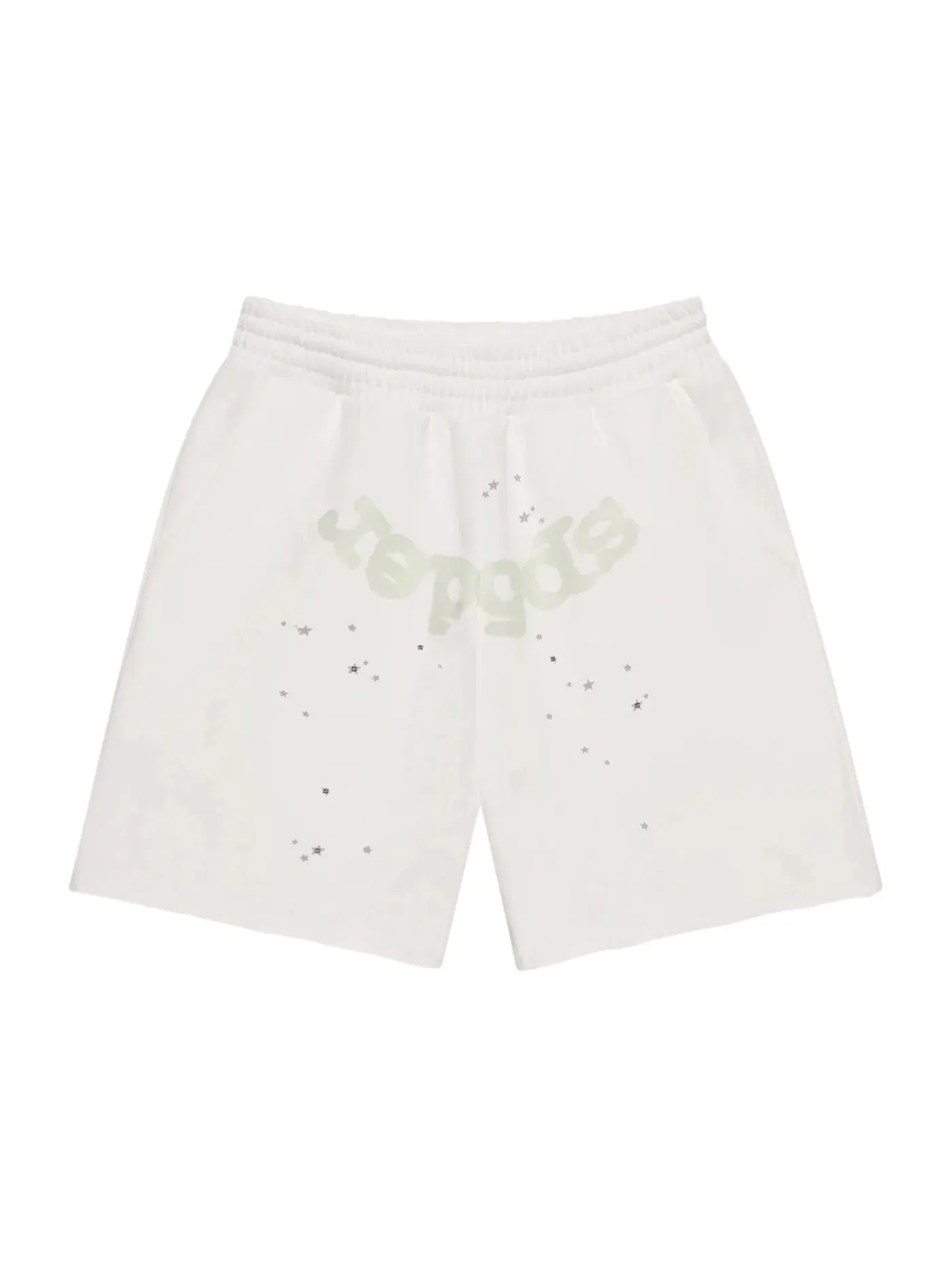 Мужские шорты с принтом Sp5der Sweatshort — изображение 1 из 2, белый