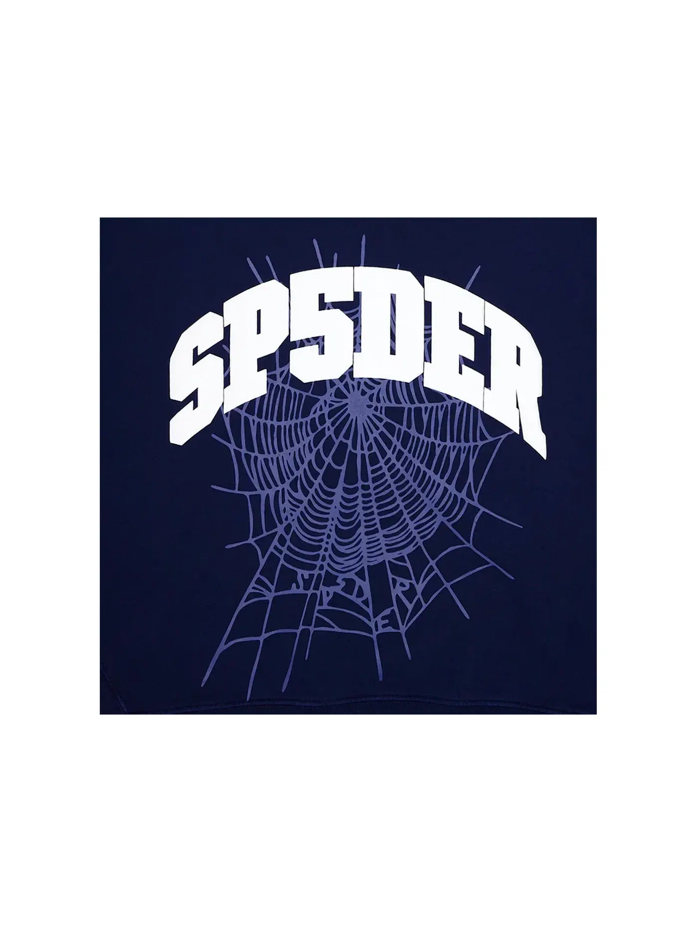 Мужской свитшот с принтом Sp5der Crewneck — изображение 2 из 2, темно-синий