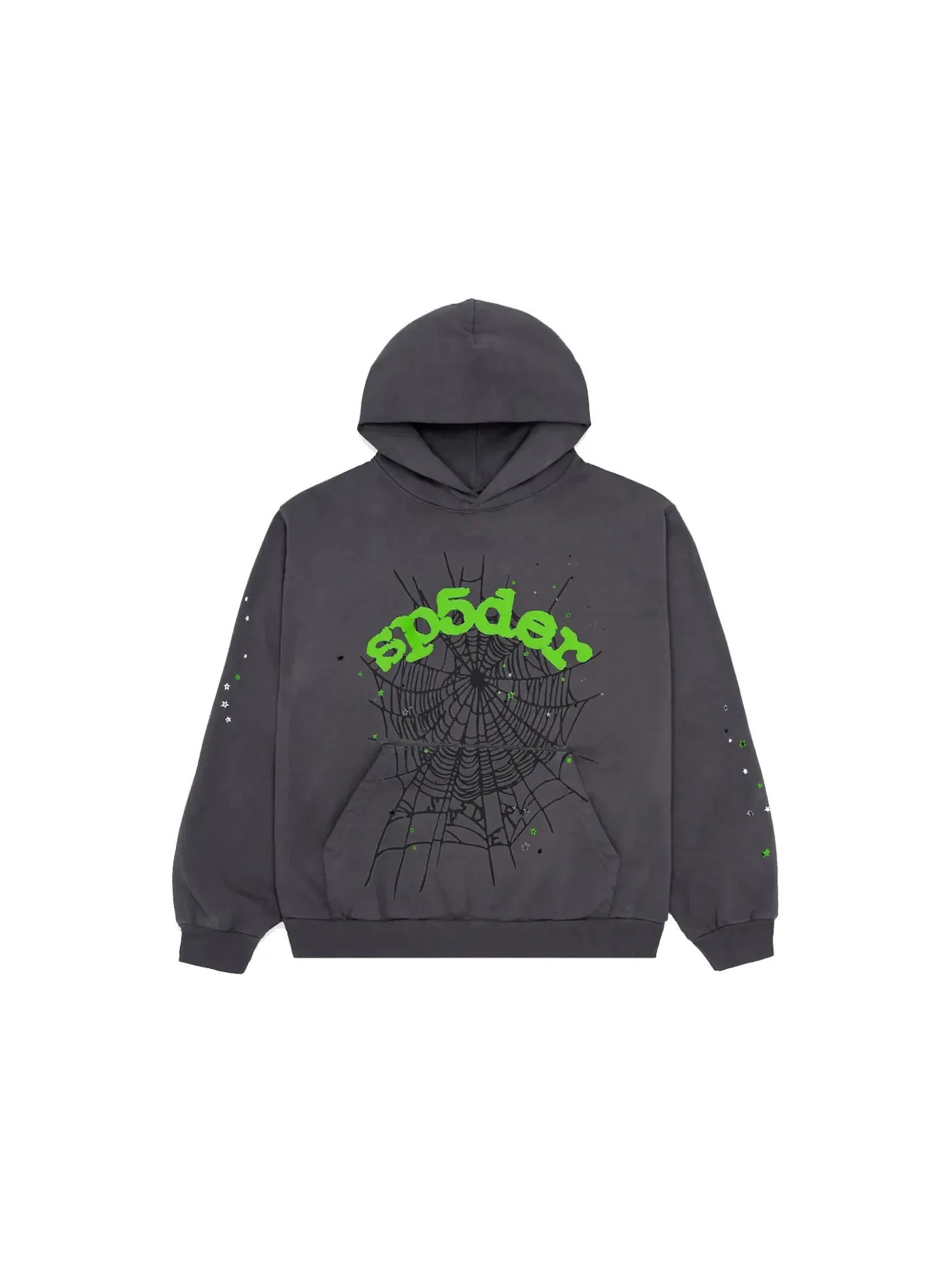 Мужская худи Sp5der Wait Web Hoodie — изображение 1 из 2, серый