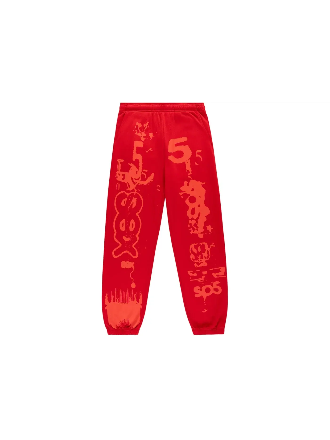 Мужские спортивные штаны с принтом Sp5der Sweatpant — изображение 1 из 2, красный