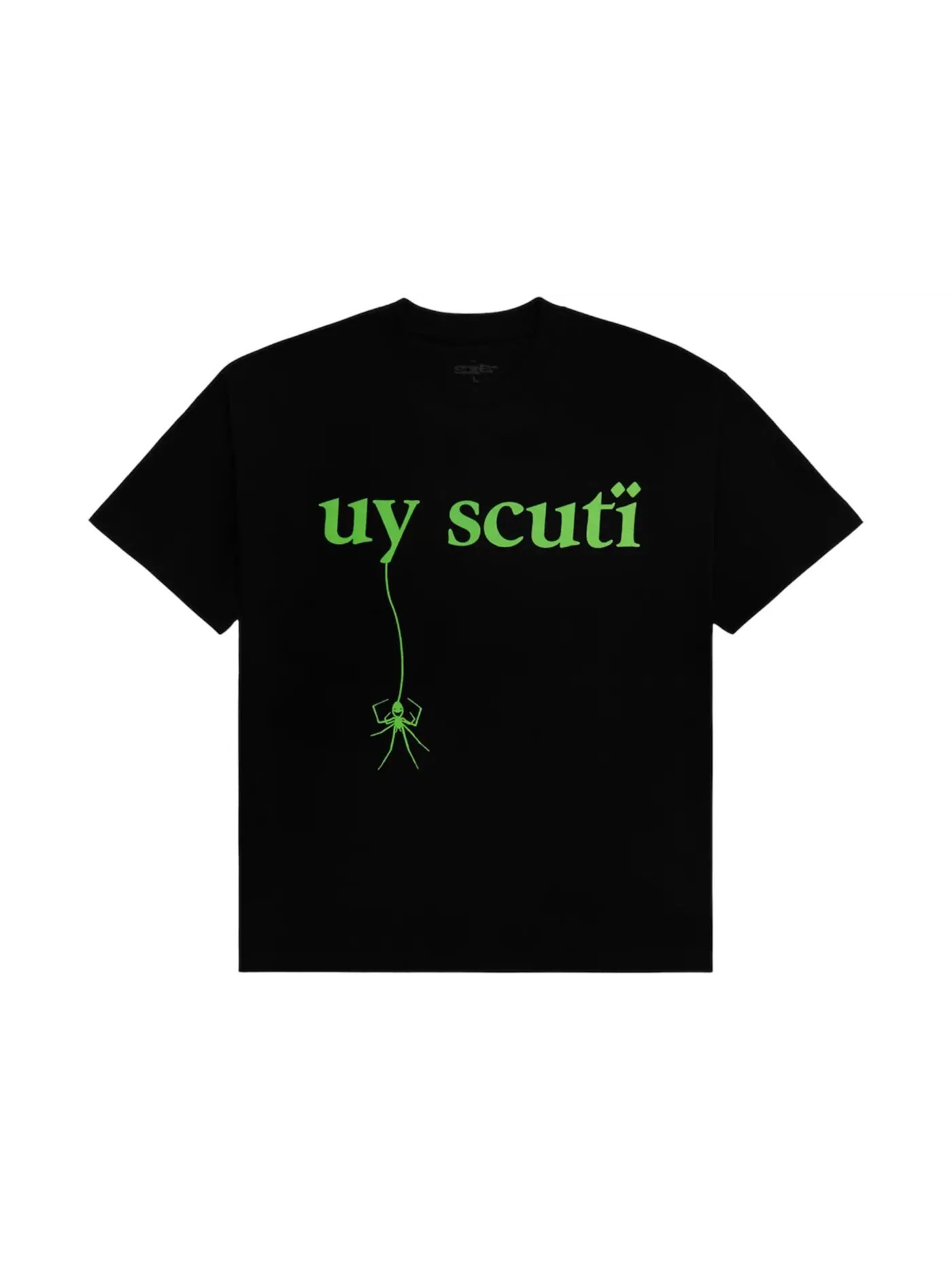 Мужская футболка с принтом Sp5der x UY SCUTI Tee — изображение 1 из 1, черный/зеленый
