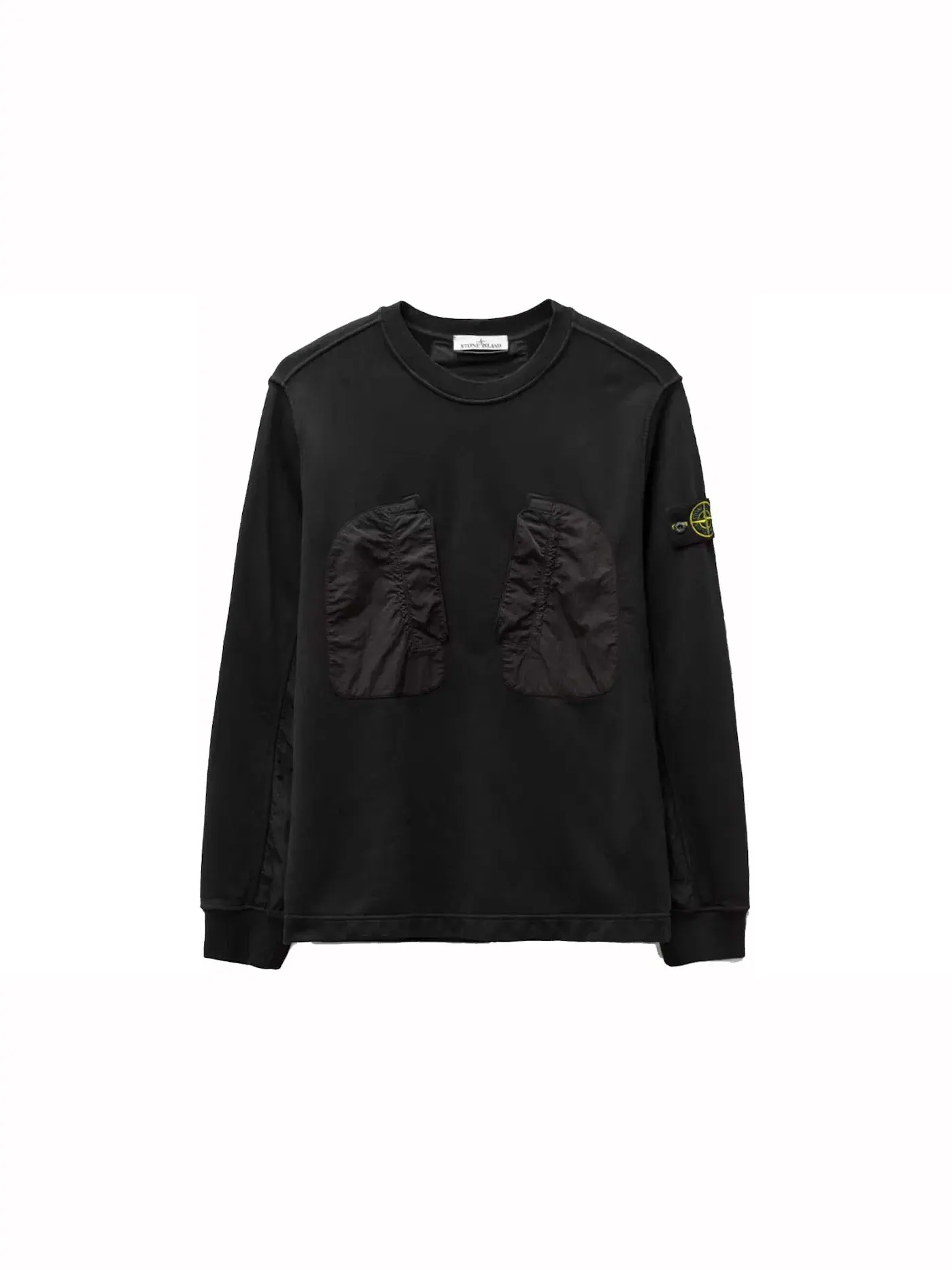 Мужская толстовка из футера Crewneck Stone Island — изображение 1 из 1, черный