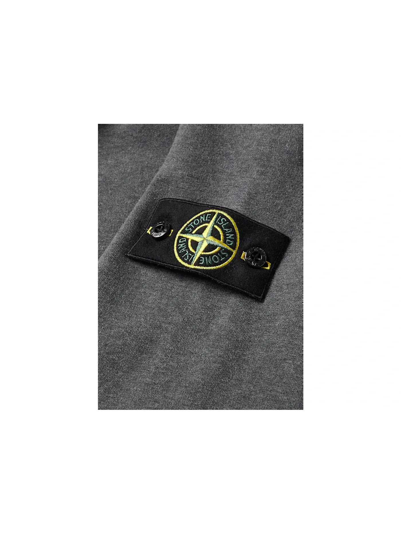 Мужская худи на молнии с капюшоном Hooded Sweatshirt Stone Island — изображение 3 из 3, темный серый