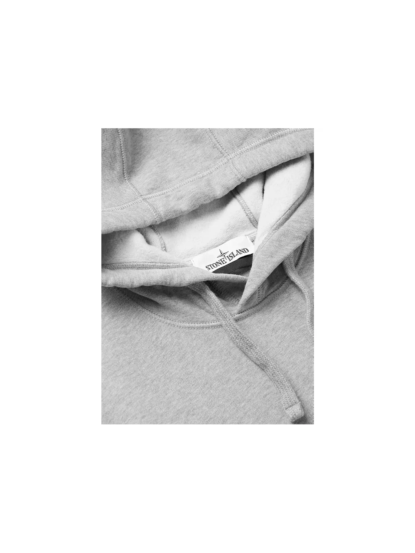 Мужской худи из хлопковой флисовой ткани Stone Island Hooded Sweatshirt — изображение 3 из 3, пыльный