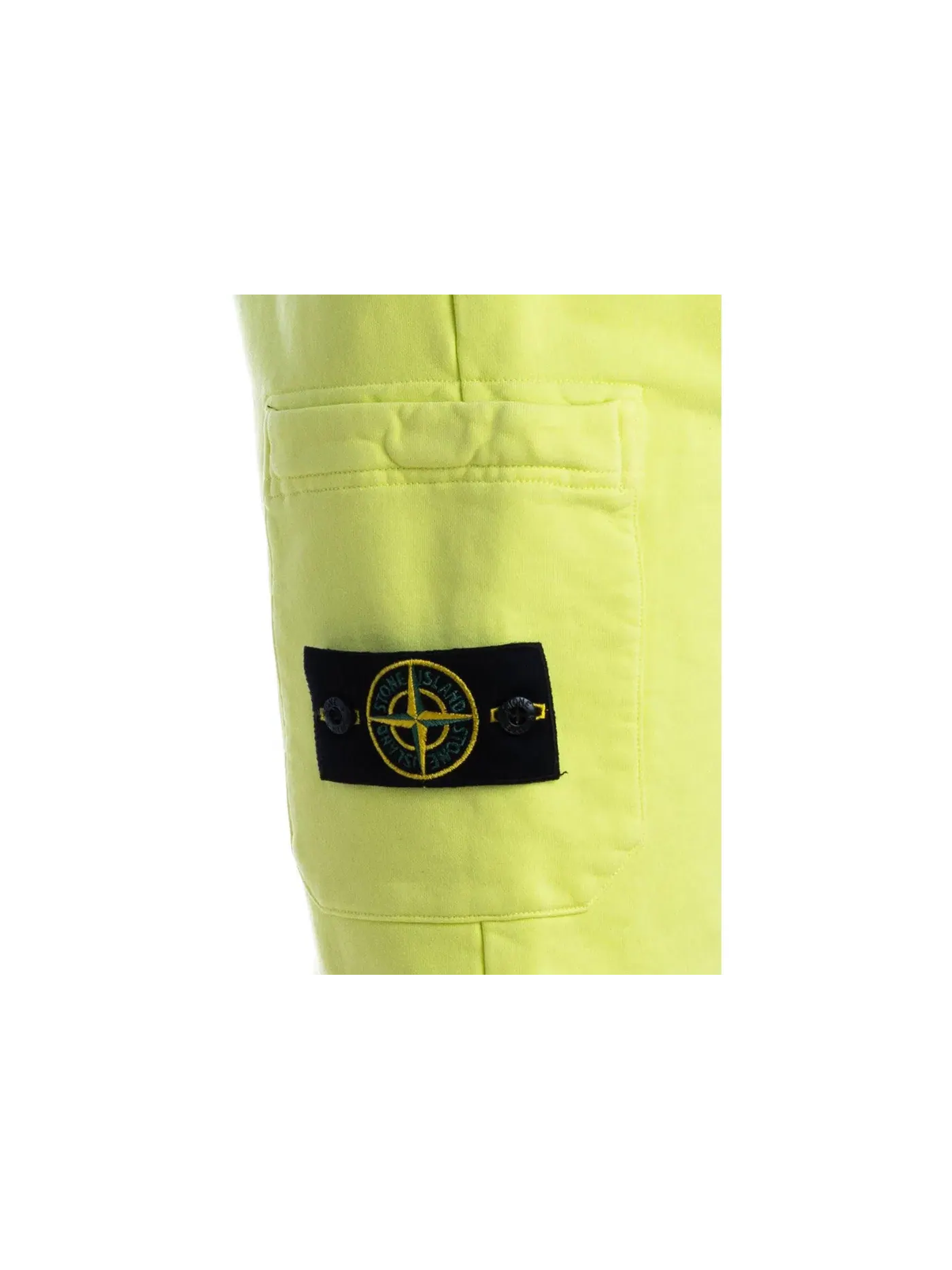 Мужские шорты из футера с длинным рукавом Stone Island — изображение 2 из 2, неоновый зеленый