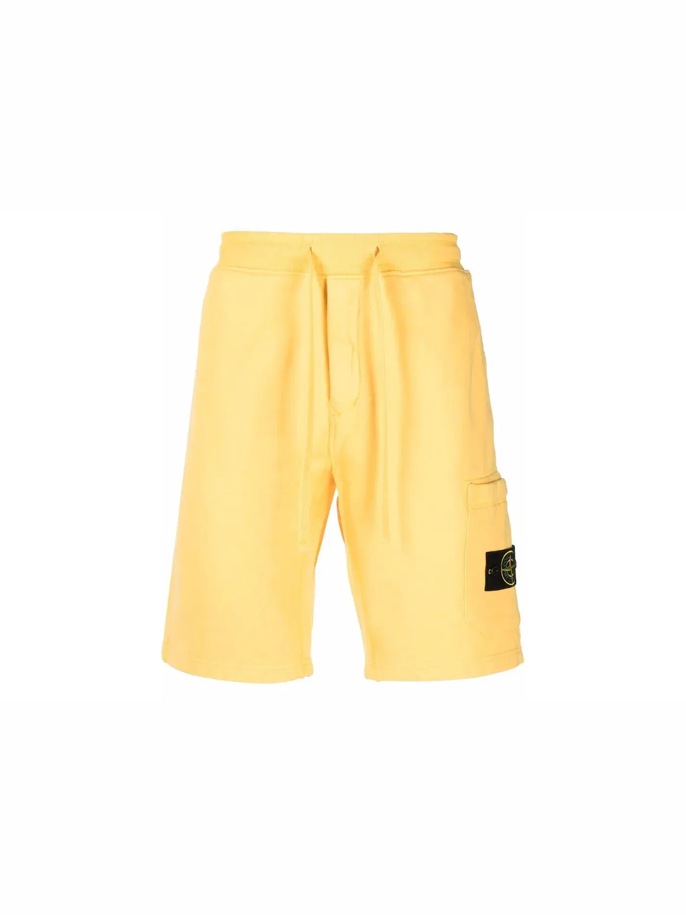 Мужские шорты из футера с окрашиванием Stone Island — изображение 1 из 1, желтый
