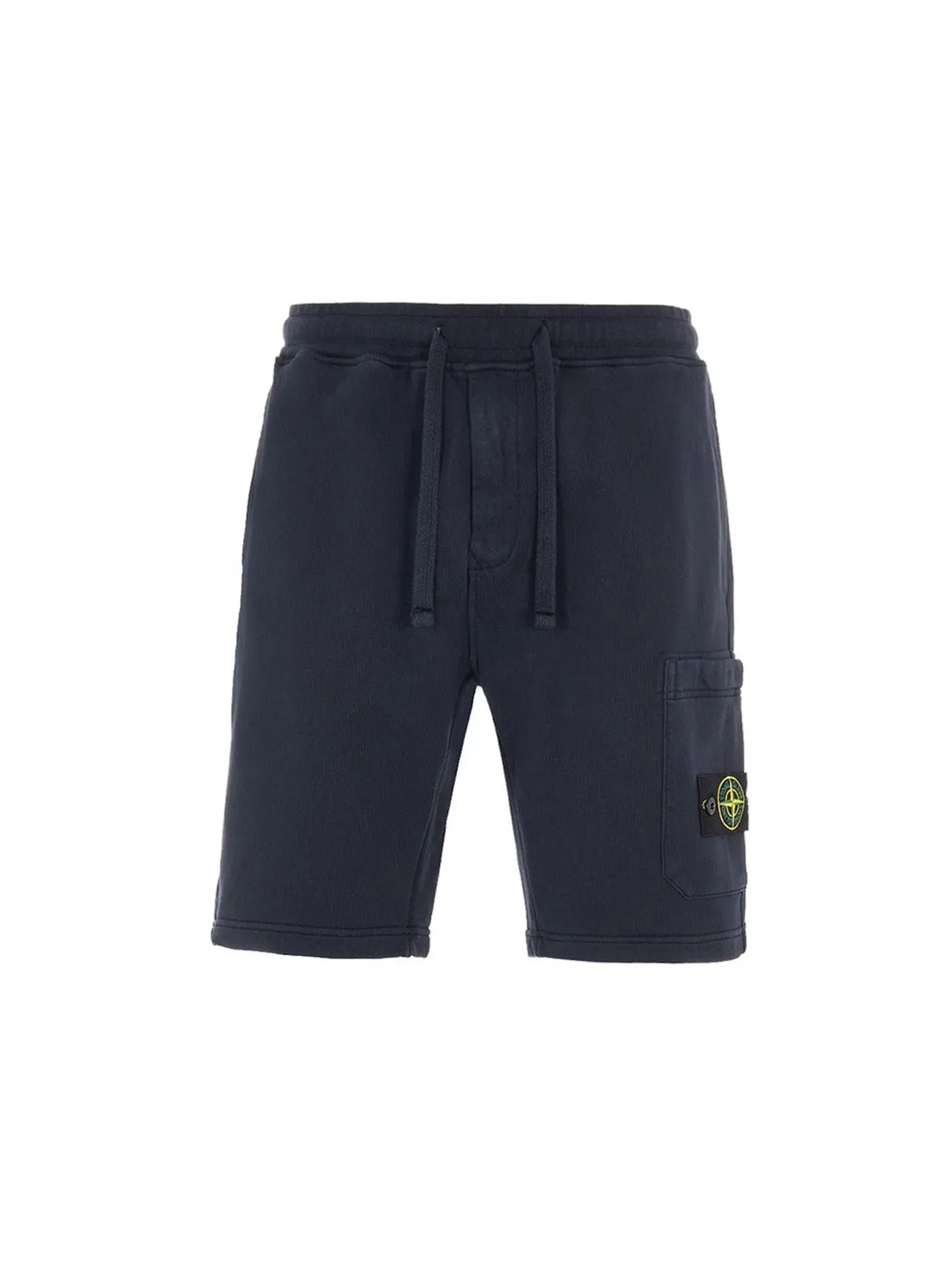 Мужские шорты из футера с окрашиванием Stone Island — изображение 1 из 3, темно-синий