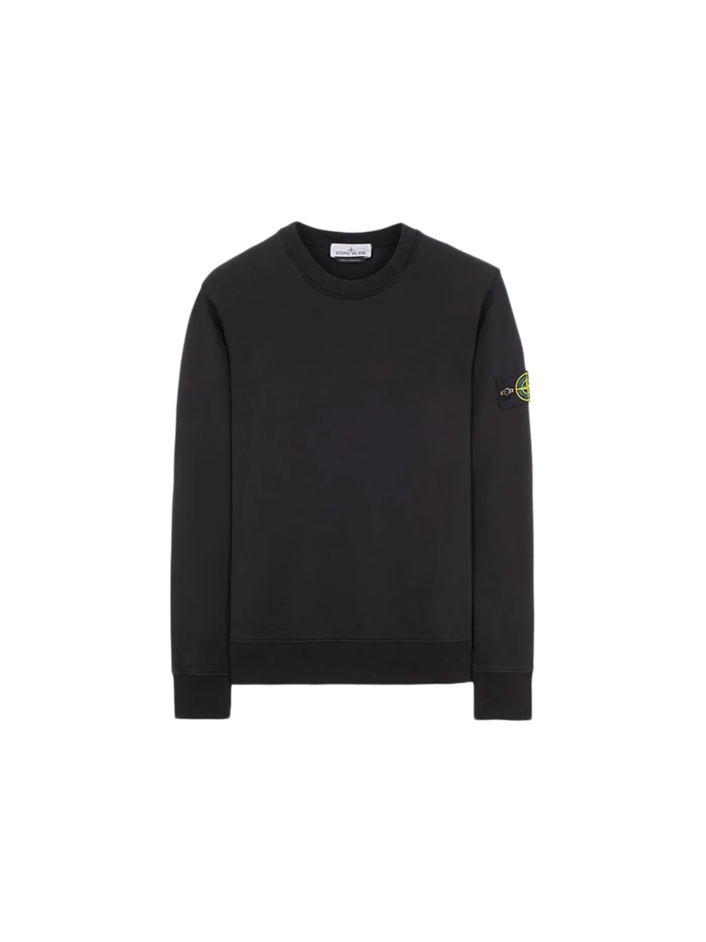 Мужской свитшот с круглым вырезом Stone Island — изображение 1 из 1, черный