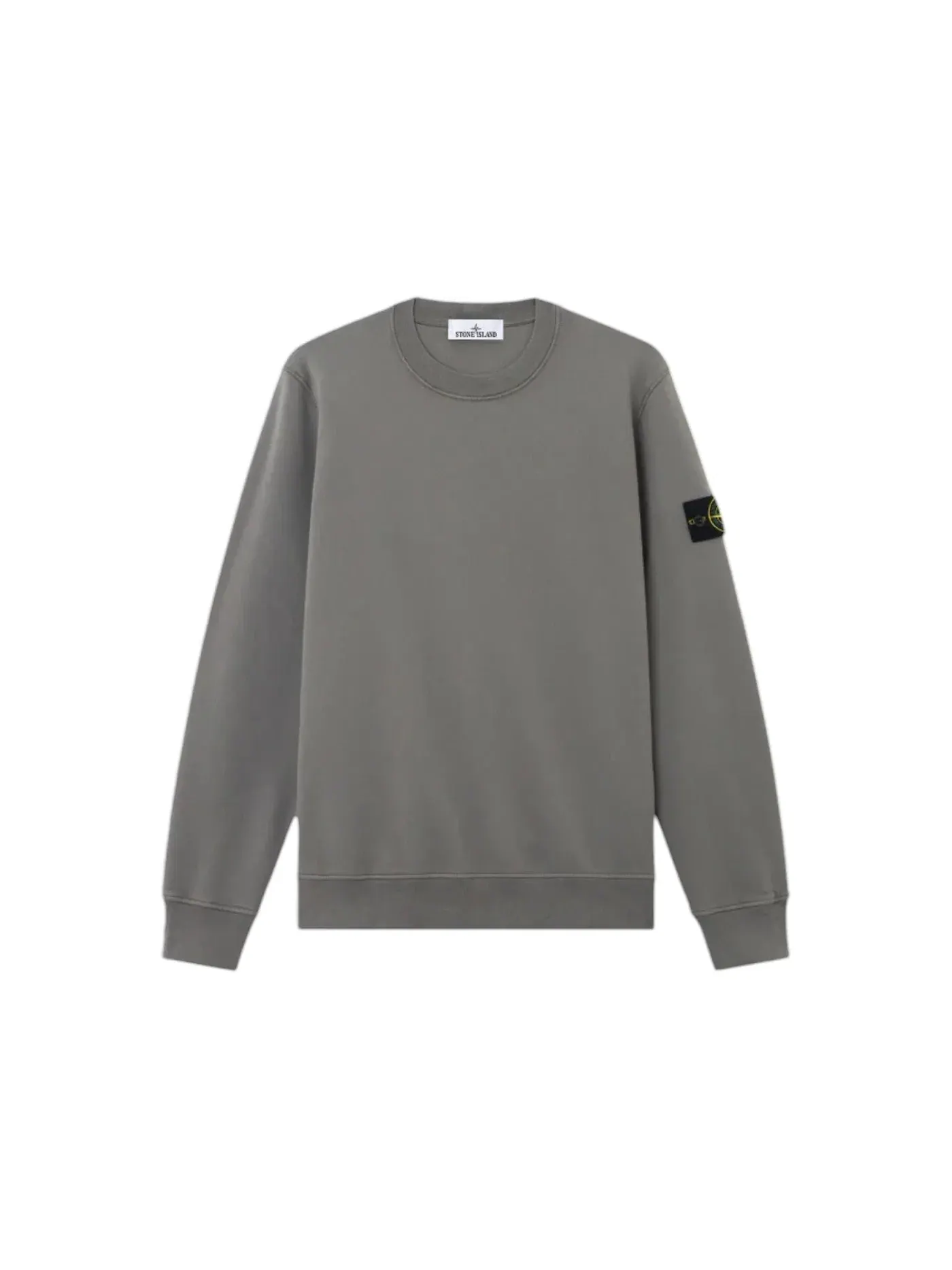 Мужской свитшот с круглым вырезом Stone Island — изображение 1 из 2, цементный