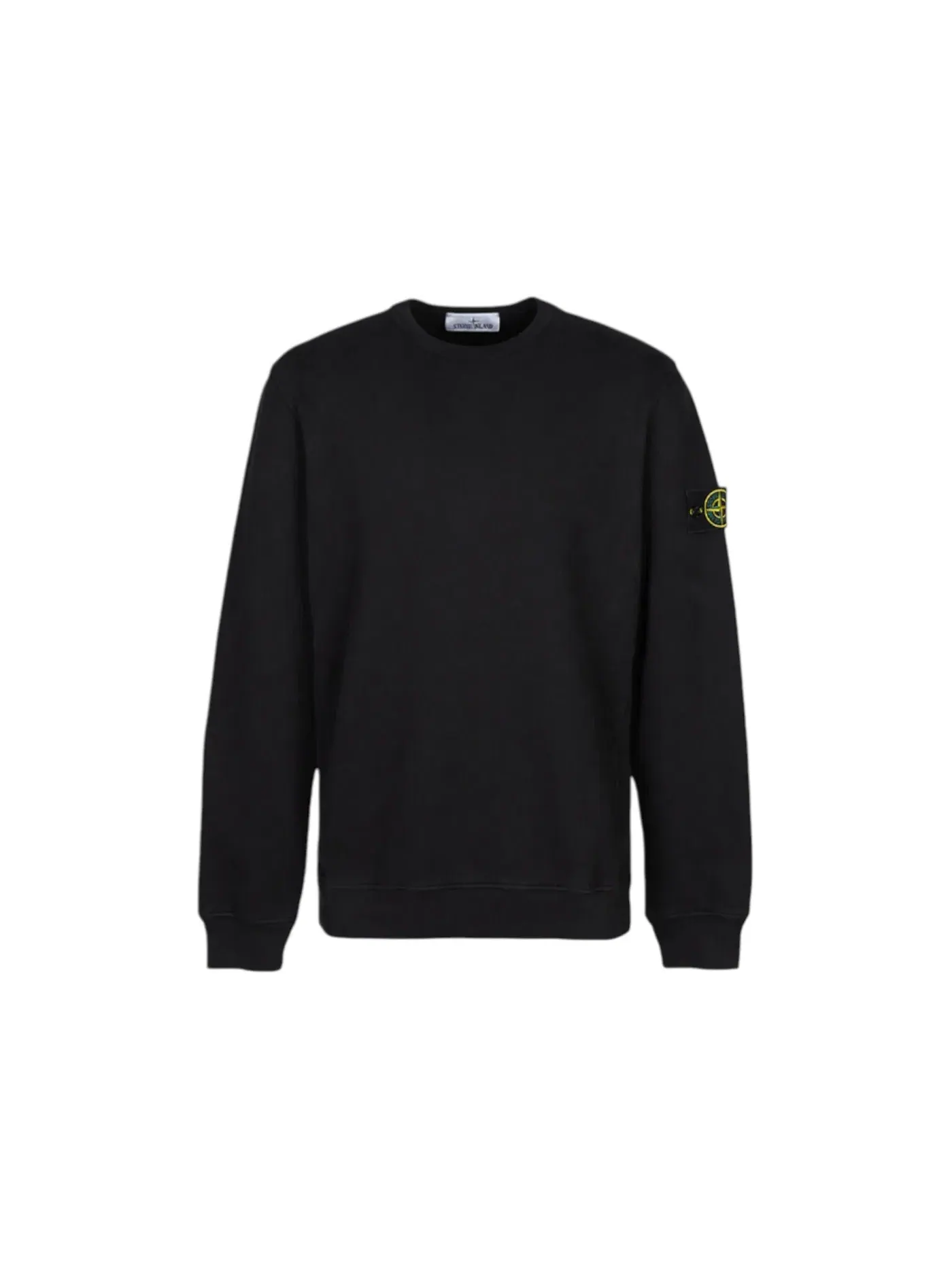 Мужская толстовка из флиса Crewneck Stone Island — изображение 1 из 1, черный