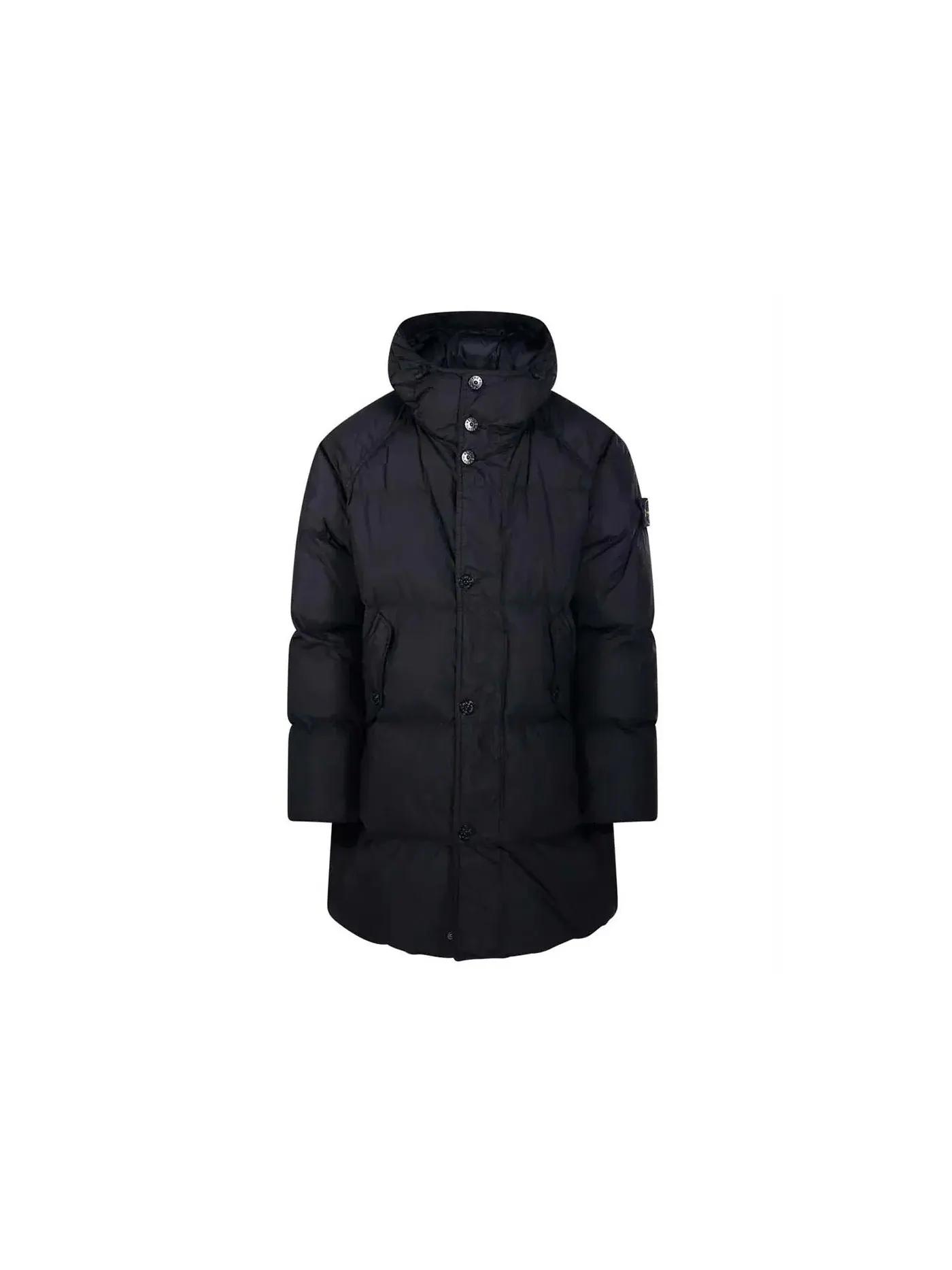 Мужская куртка-пуховик с принтом Stone Island — изображение 1 из 2, черный