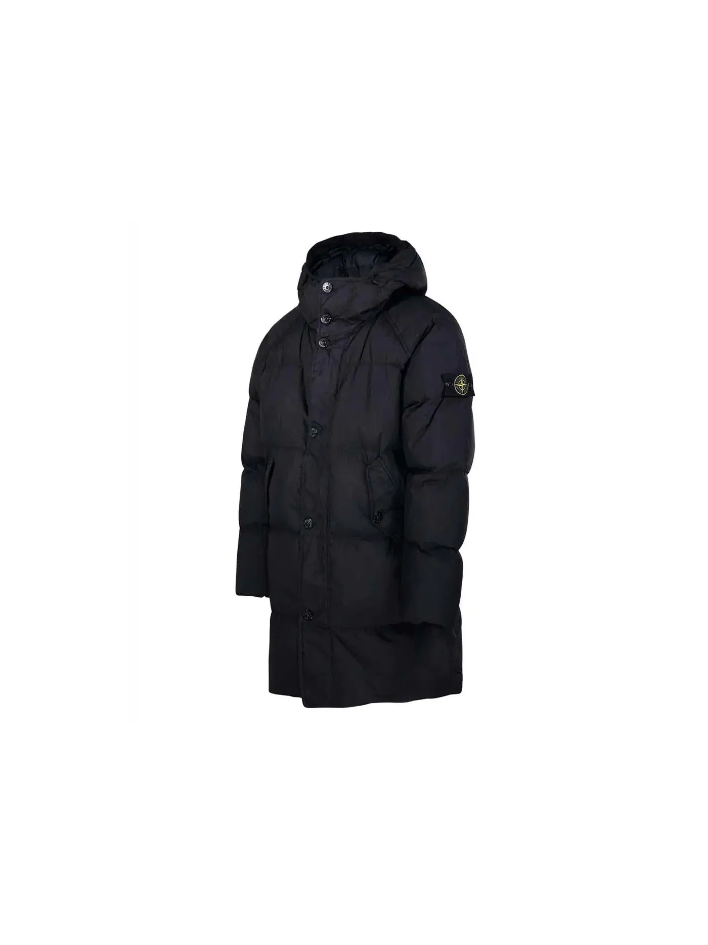 Мужская куртка-пуховик с принтом Stone Island — изображение 2 из 2, черный