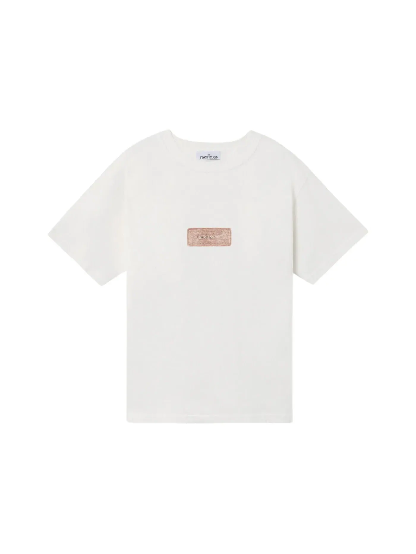 Мужская футболка с круглым вырезом Stone Island T-shirt — изображение 1 из 1, натуральный белый