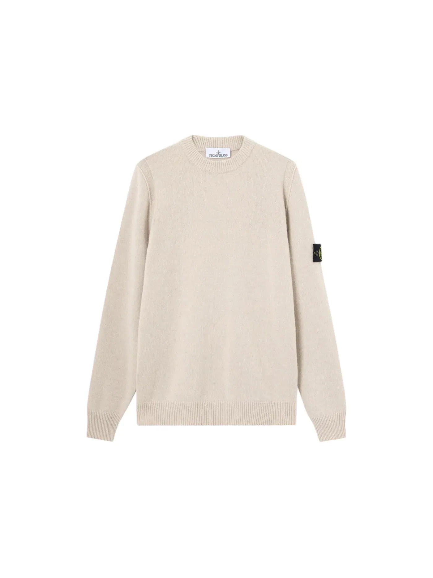 Мужской джемпер из шерсти мериноса Stone Island Sweater — изображение 1 из 1, пустынный