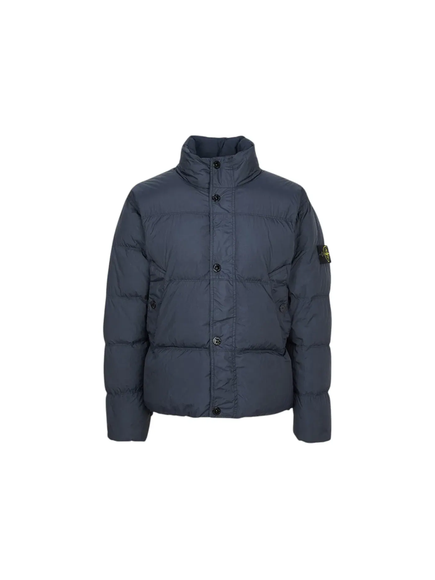 Мужская куртка-пуховик с высоким воротником Stone Island — изображение 1 из 1, темно-синий