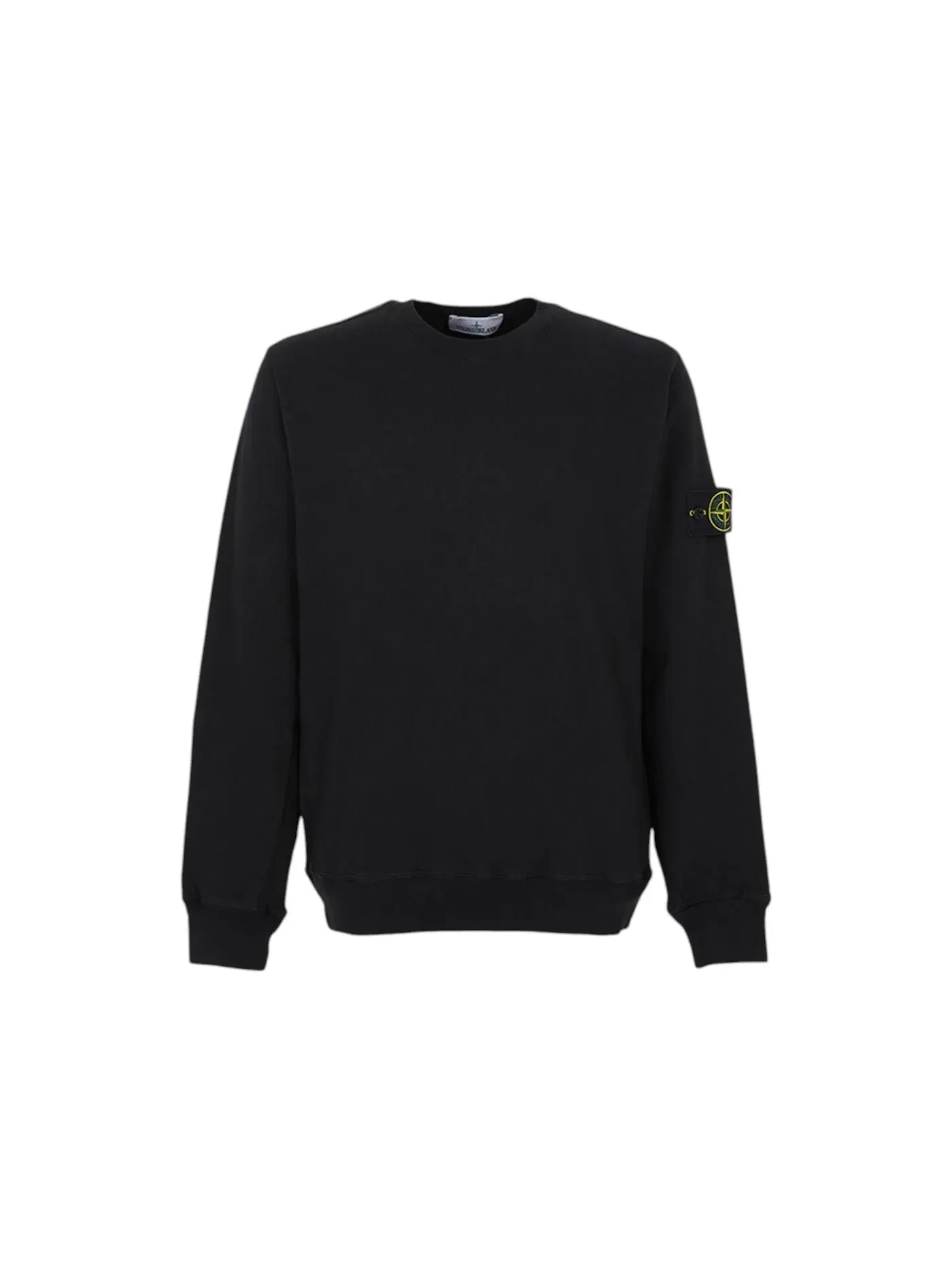Мужской свитшот с логотипом Stone Island — изображение 1 из 1, черный