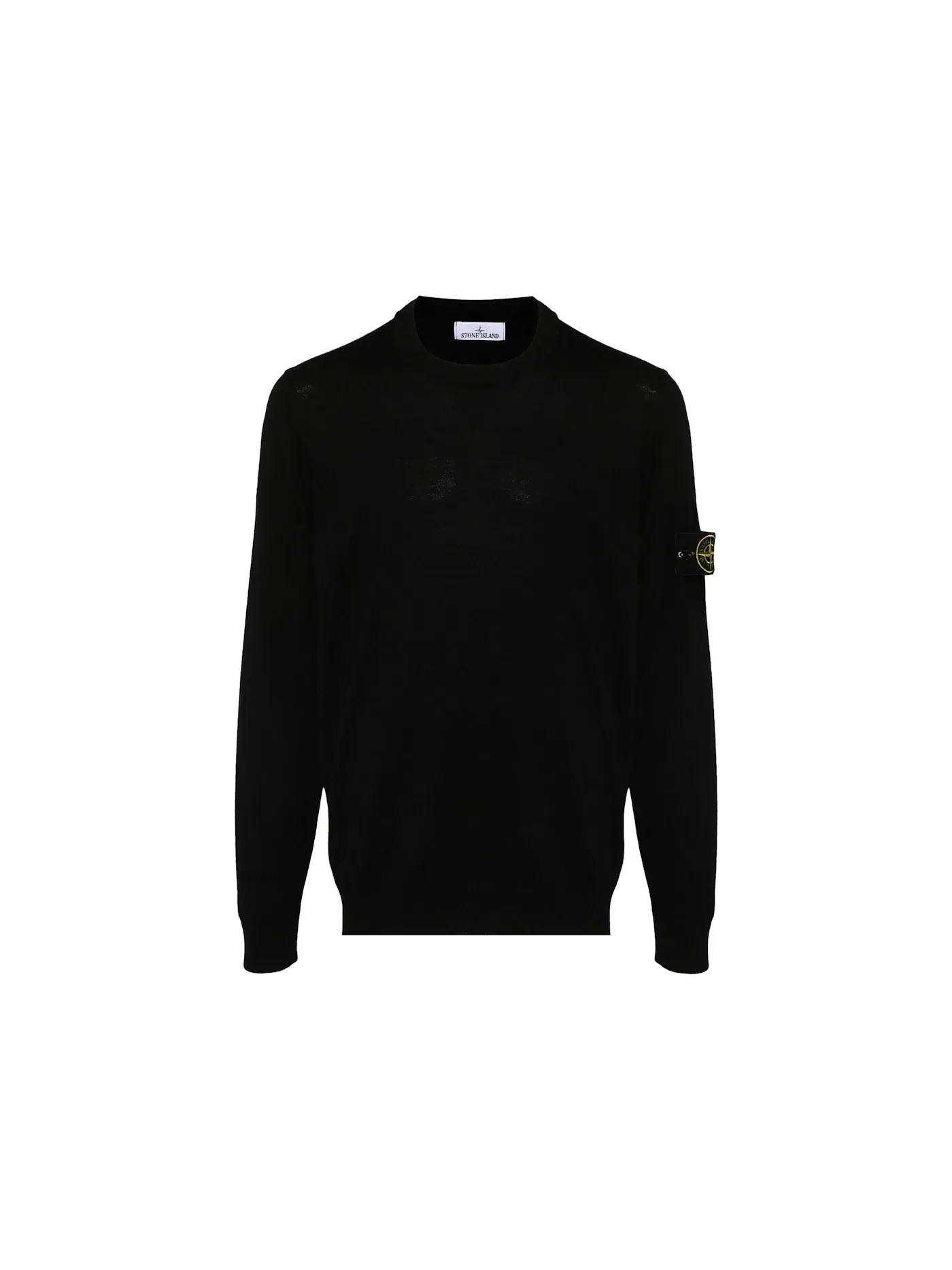 Мужской свитер с вязаным узором Stone Island Knit — изображение 1 из 1, черный